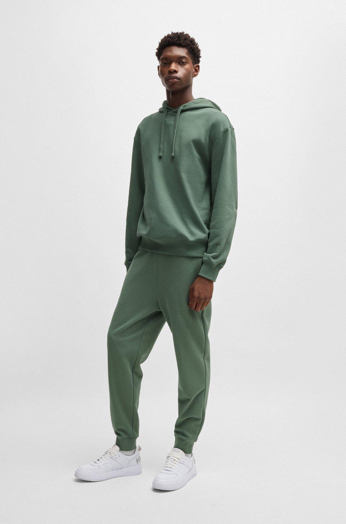 Cotton-terry relaxed-fit hoodie with logo print Product Image