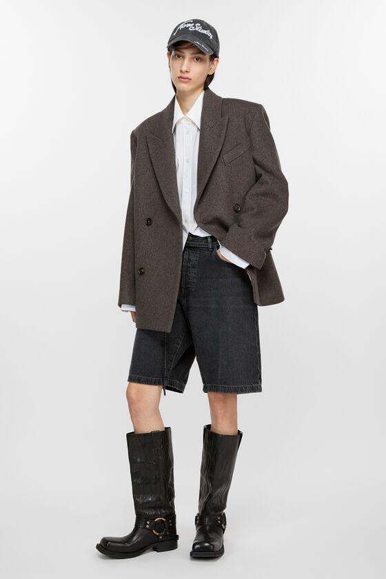 Double-breasted twill jacket Product Image
