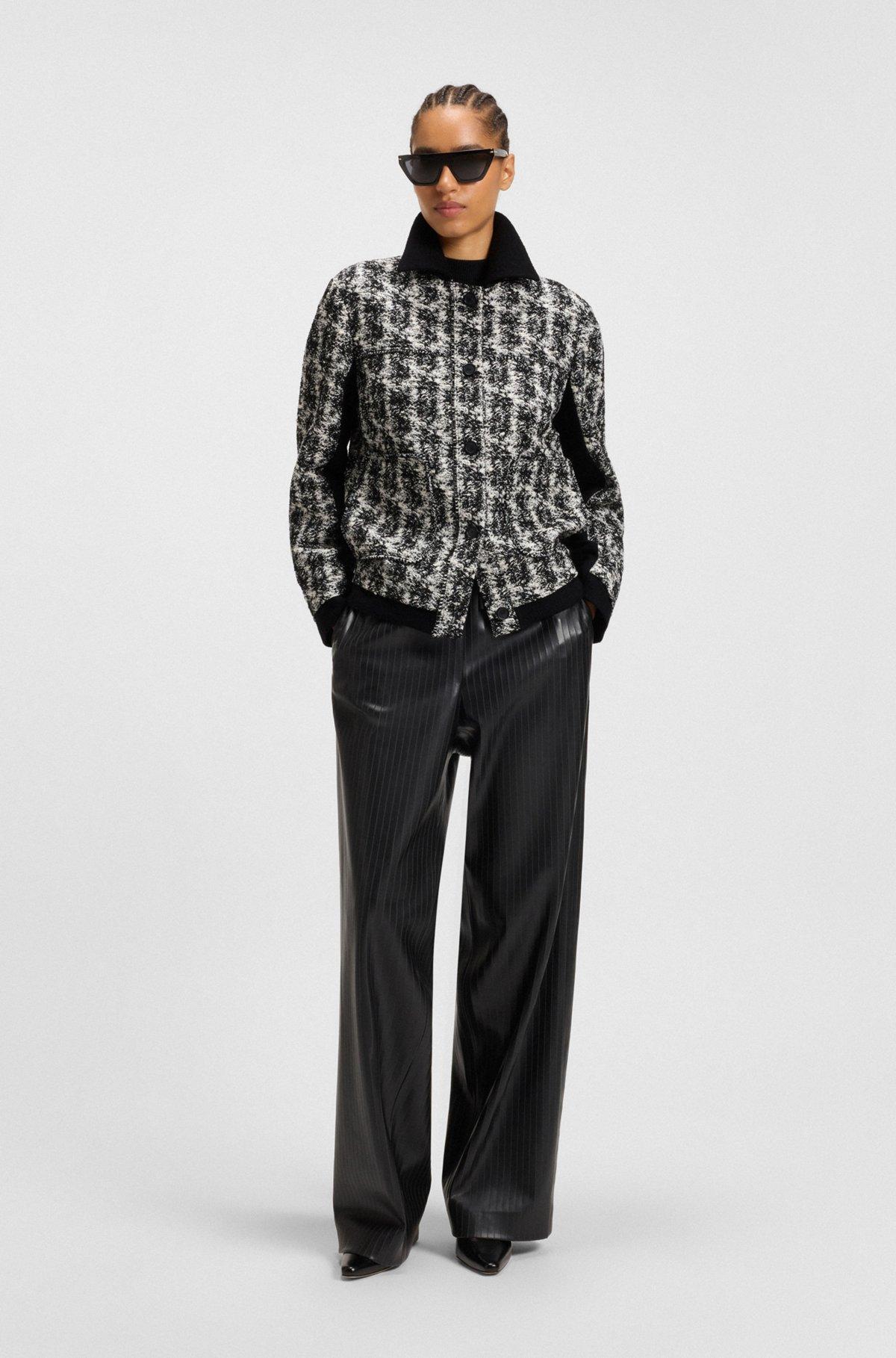 Regular-fit jacket in patterned feather tweed Product Image