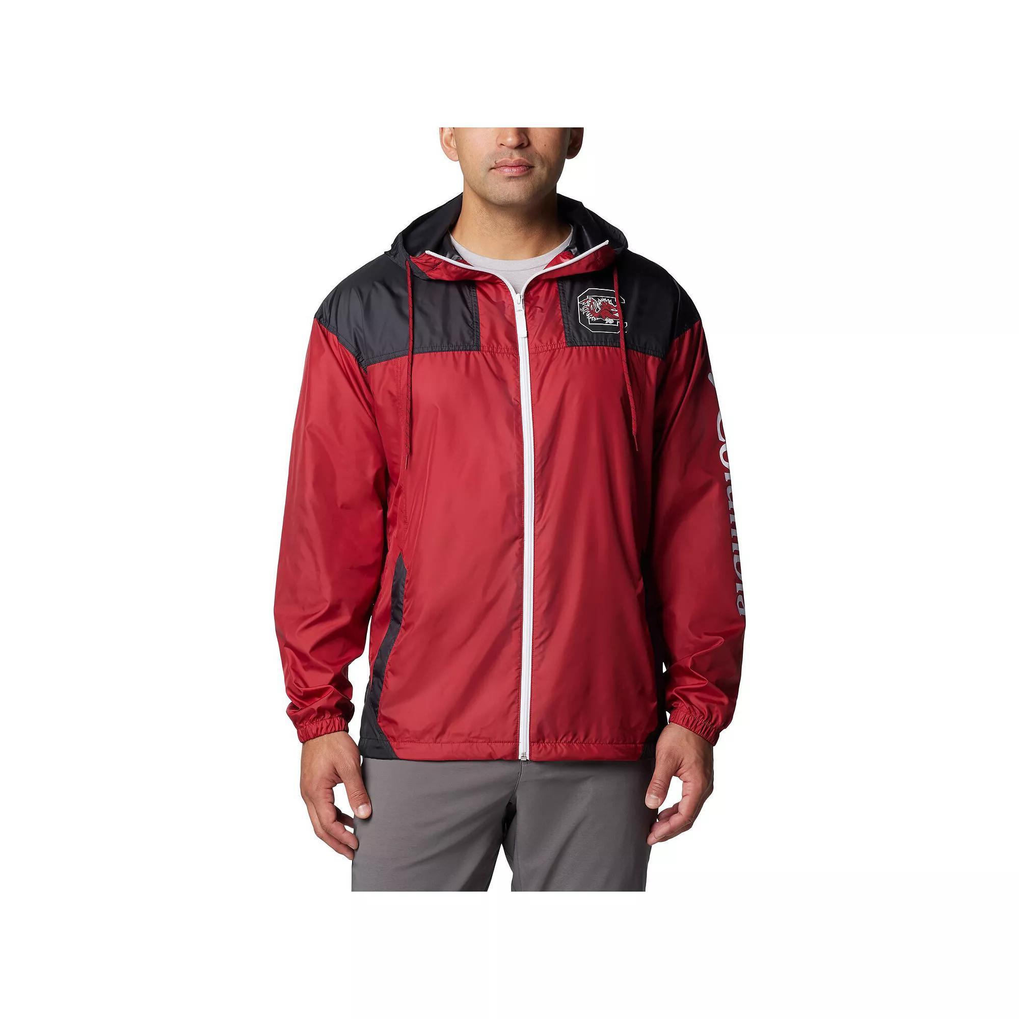 Men's Columbia Garnet South Carolina Gamecocks Flash Challenger II Omni-Shade Full-Zip Hoodie Windbreaker Jacket, Size: Large, Red Product Image