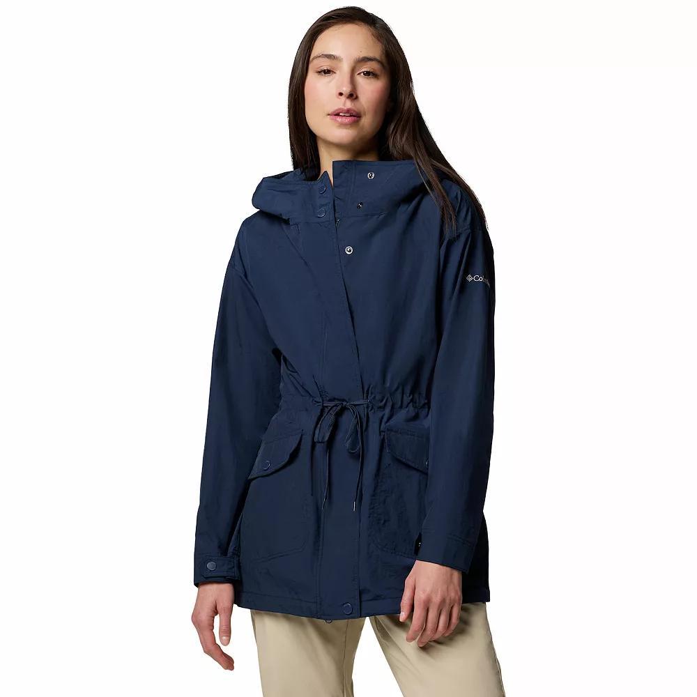 Women's Columbia Pardon My Jacket Hooded Rain Coat, Size: Medium, Collegiate Blue Product Image