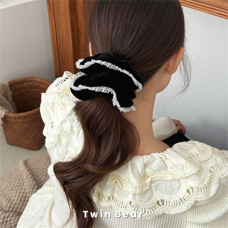 Frill Velvet Scrunchie Product Image