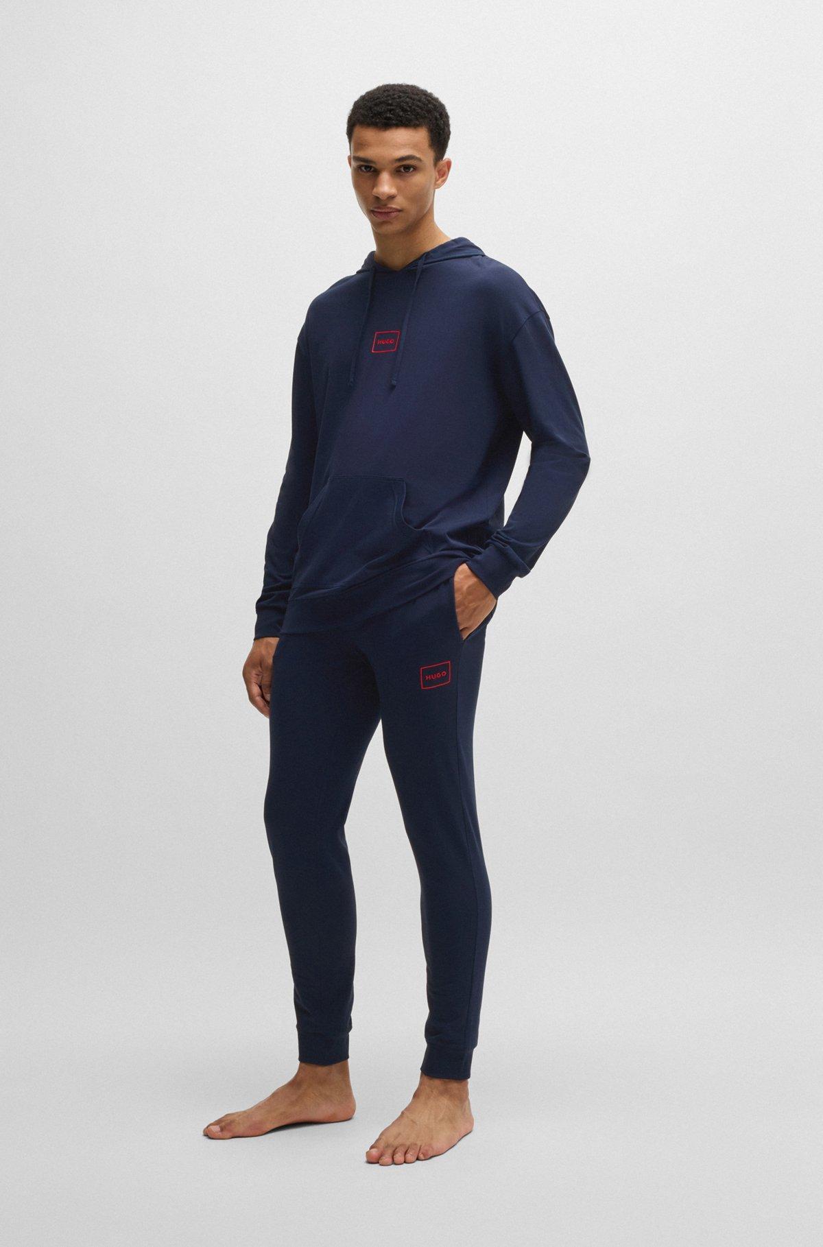 Stretch-cotton tracksuit bottoms with logo print Product Image