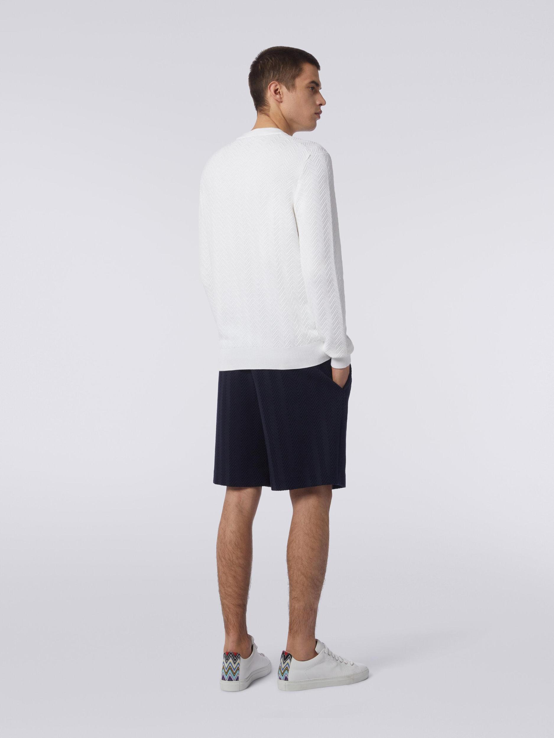 Cotton chevron crew-neck pullover Product Image