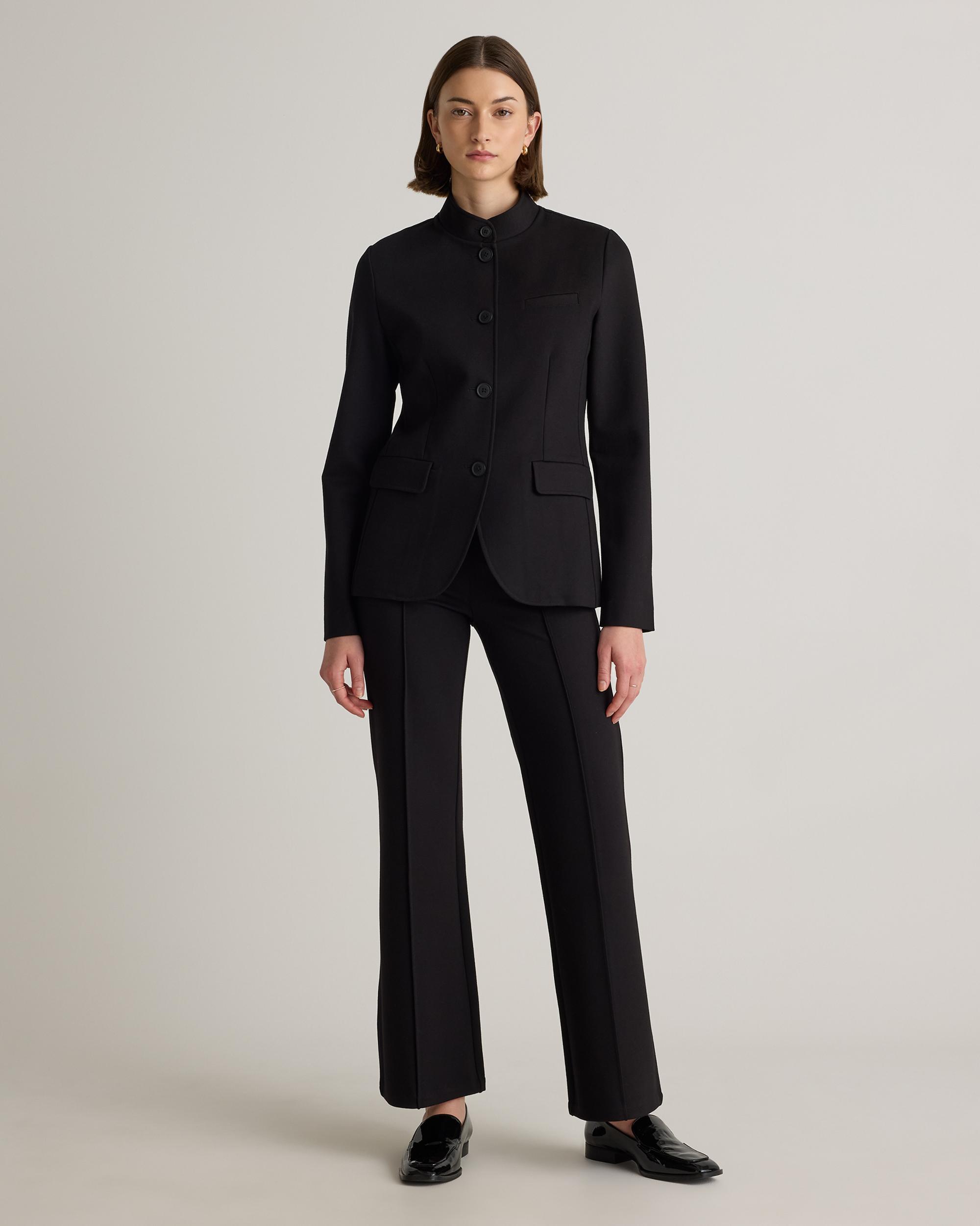 Quince | Women's Ultra-Stretch Ponte Stand Collar Blazer Rayon Product Image