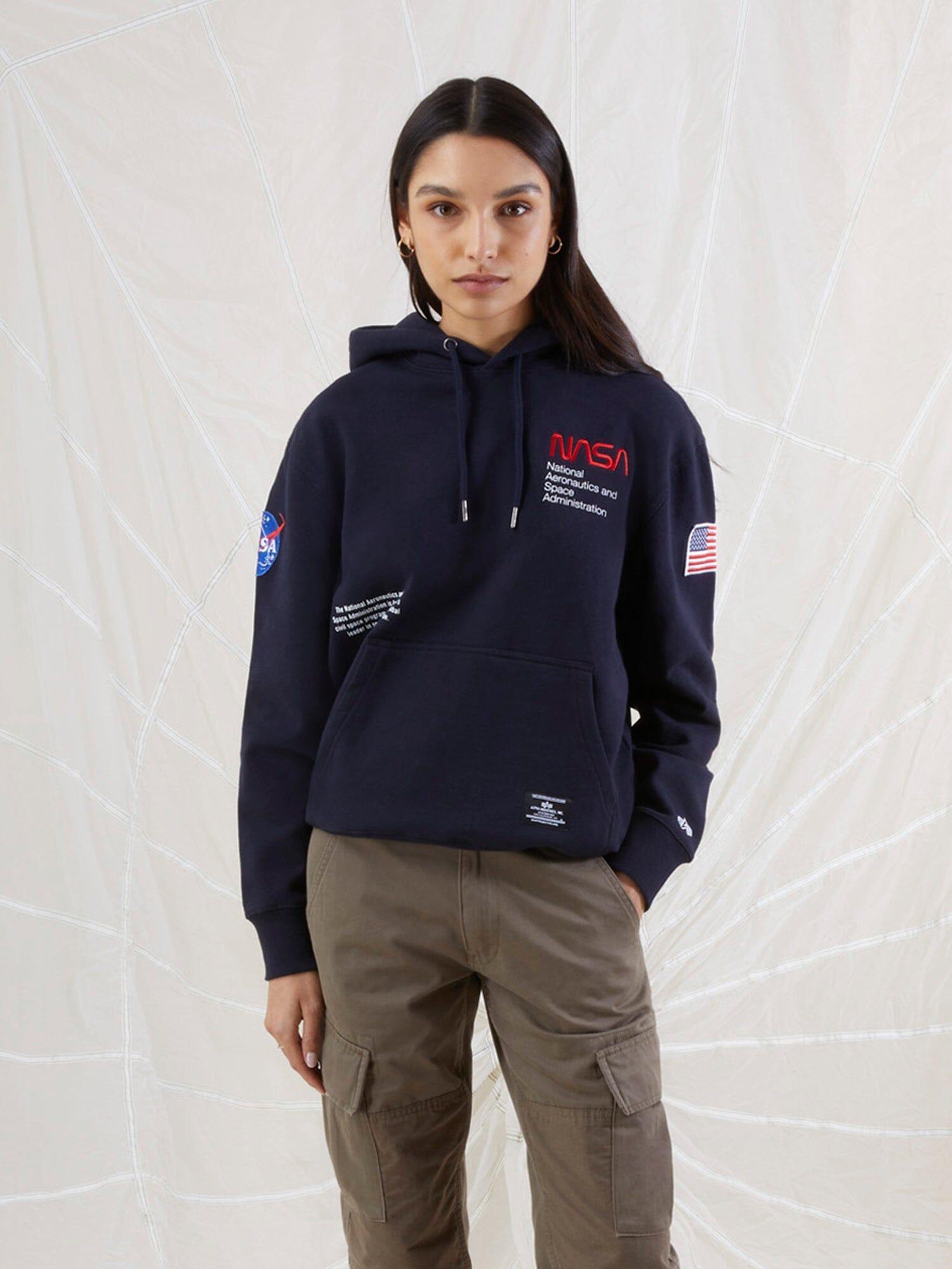 NASA WORM LOGO HOODIE (CHARCOAL) Male Product Image