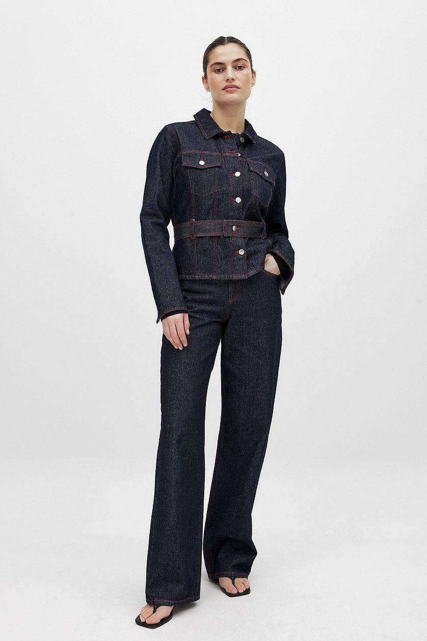 Straight Mid Waist Jeans Product Image