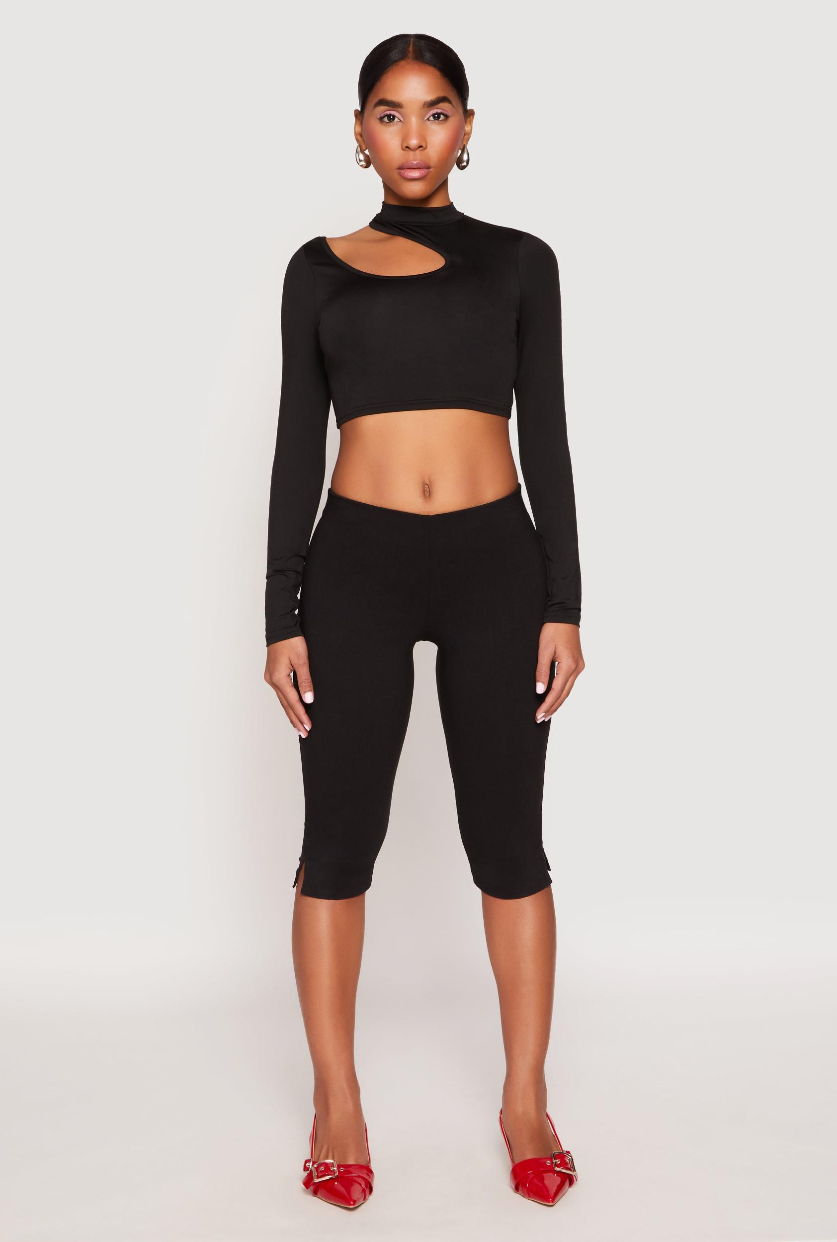Womens Daisy Keyhole Shoulder Crop Top Product Image