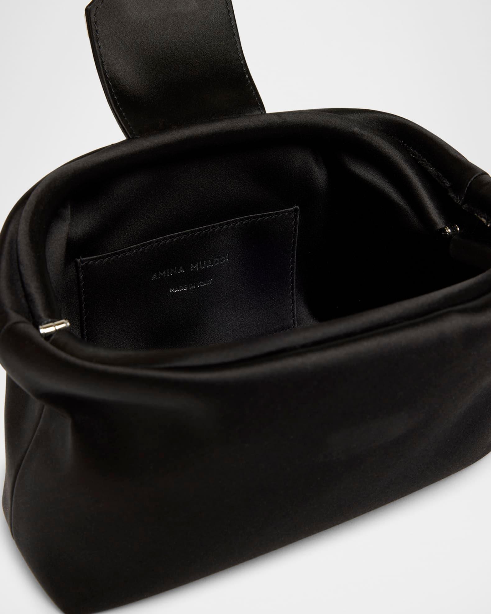 Camelia Buckle Satin Clutch Bag Product Image