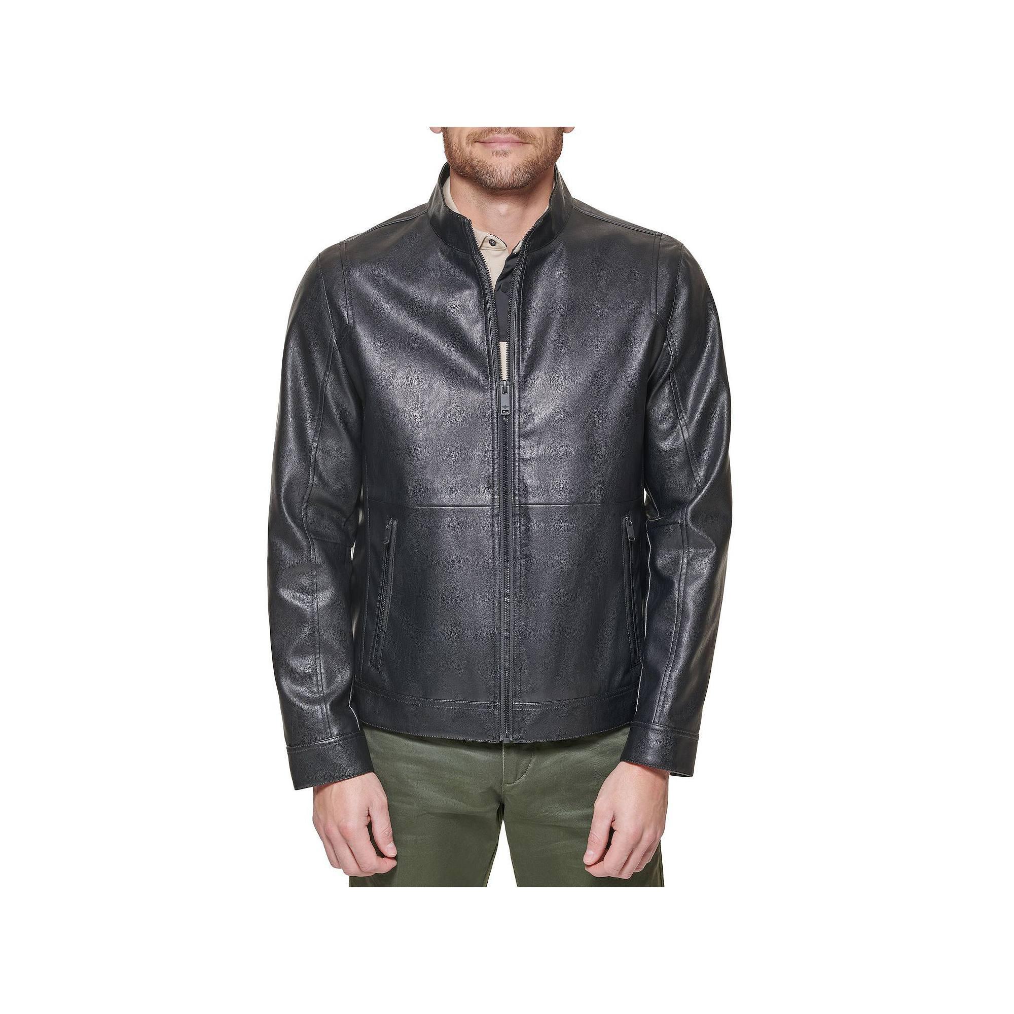 Mens Dockers Faux Leather Racer Jacket Product Image