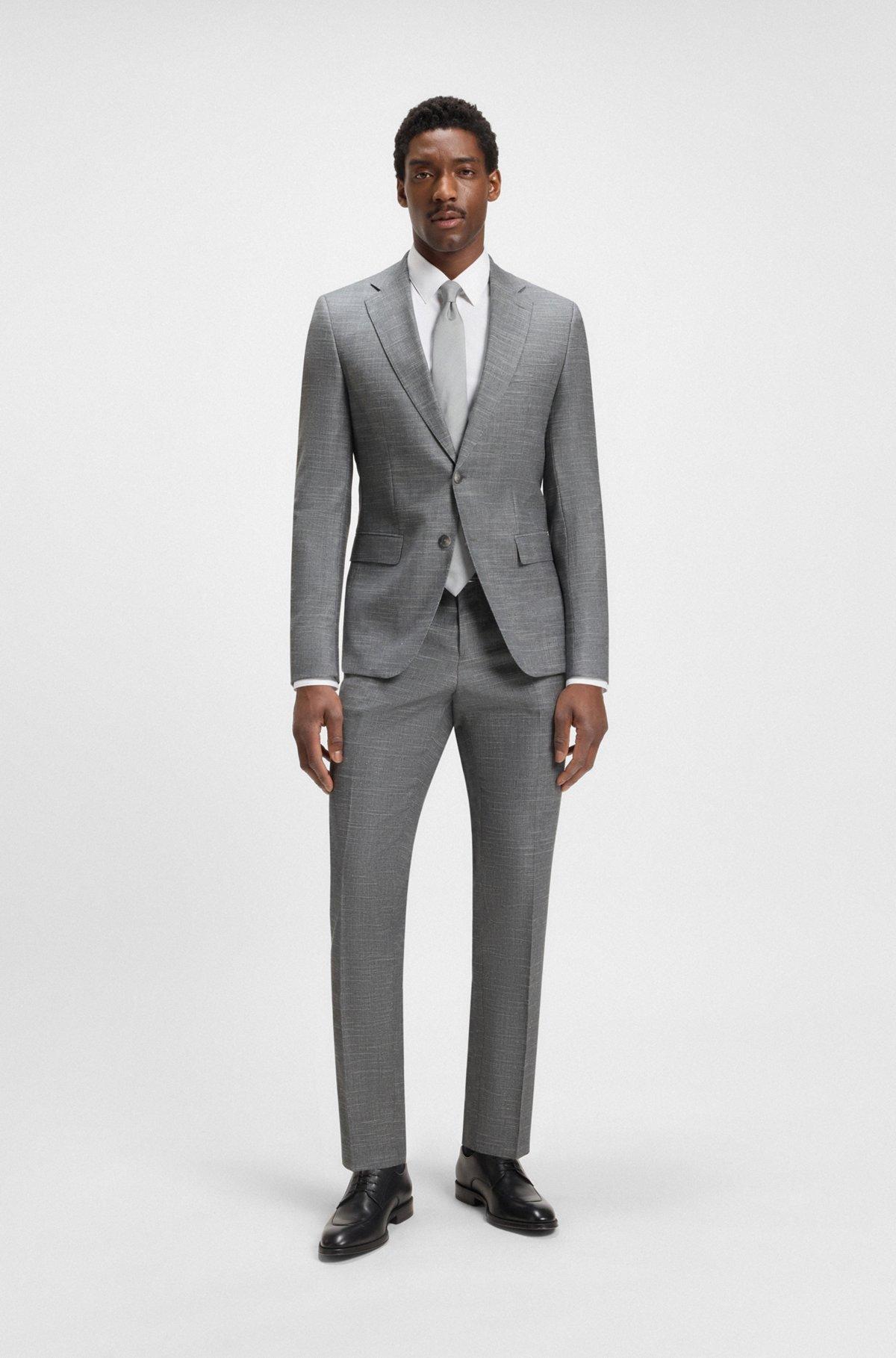 Slim-fit suit jacket in patterned stretch fabric Product Image