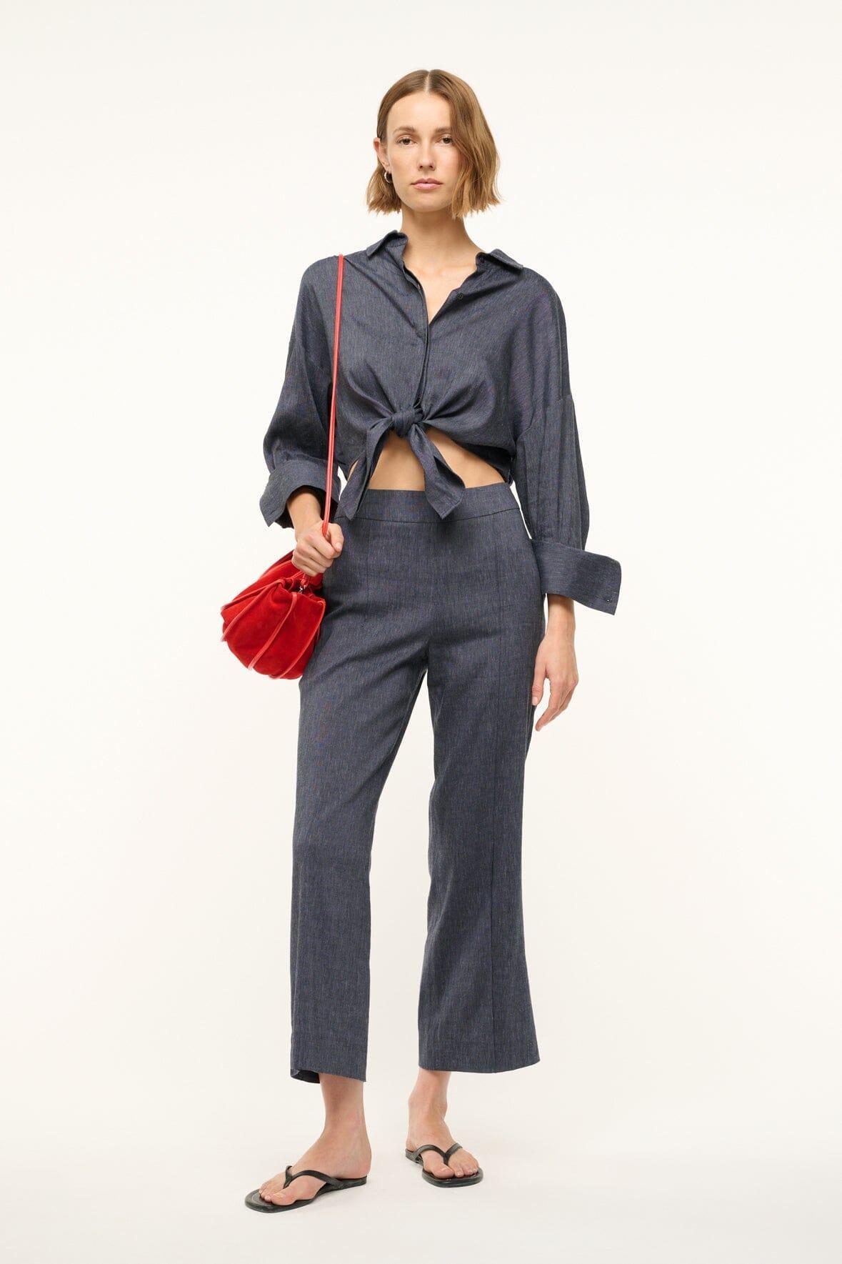 LISA LINEN TOP | CHAMBRAY Product Image