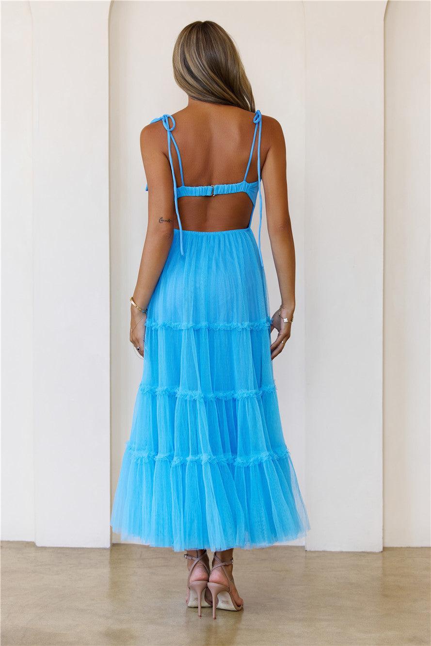 Never Declined Maxi Dress Blue Product Image