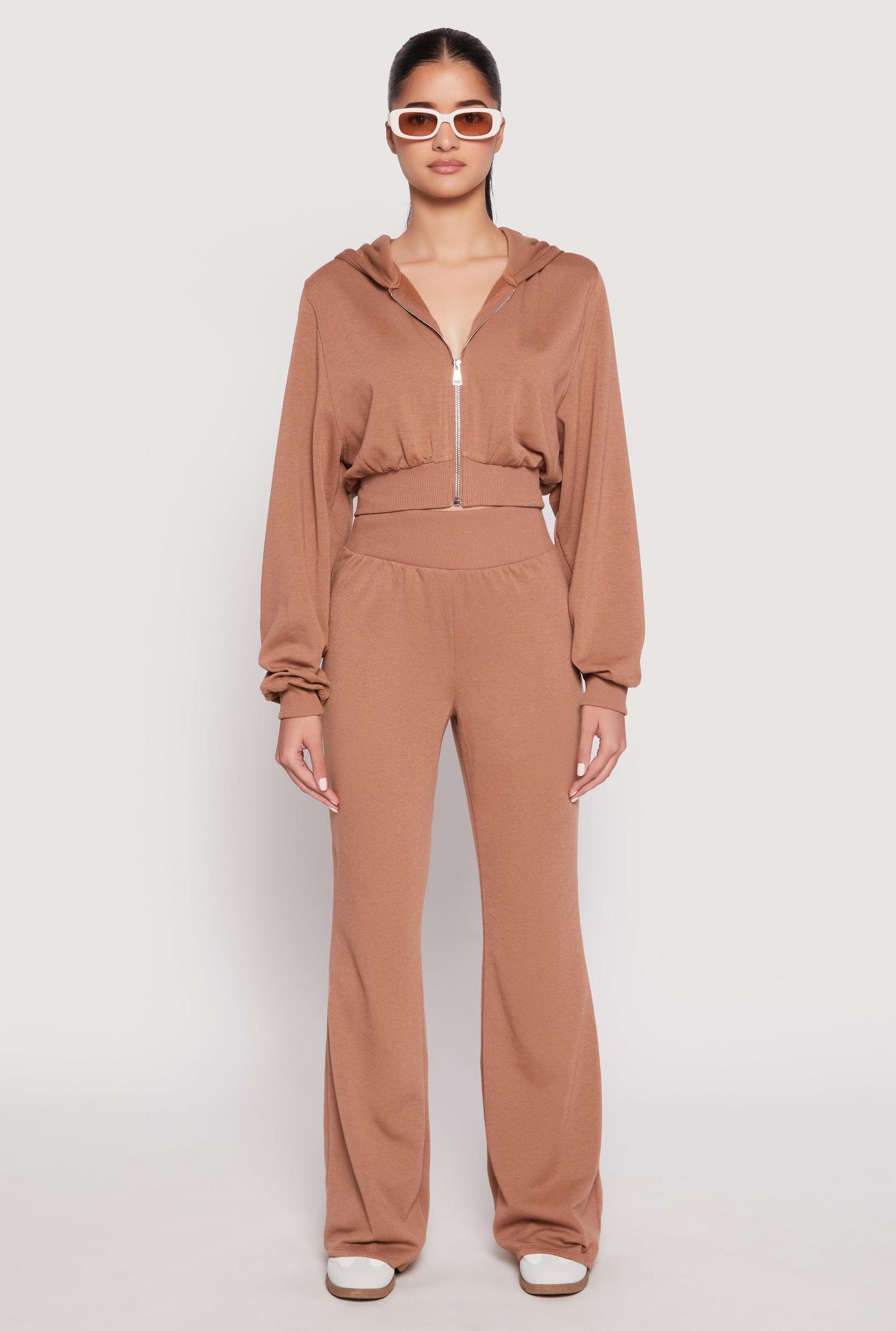 Womens Elastic Waist Flared Sweatpants Product Image