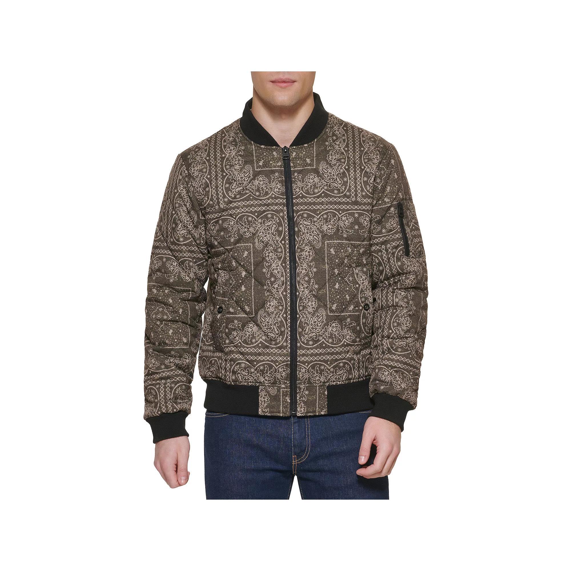 Mens Levis Diamond Quilted Bomber Jacket Brown Brown Product Image