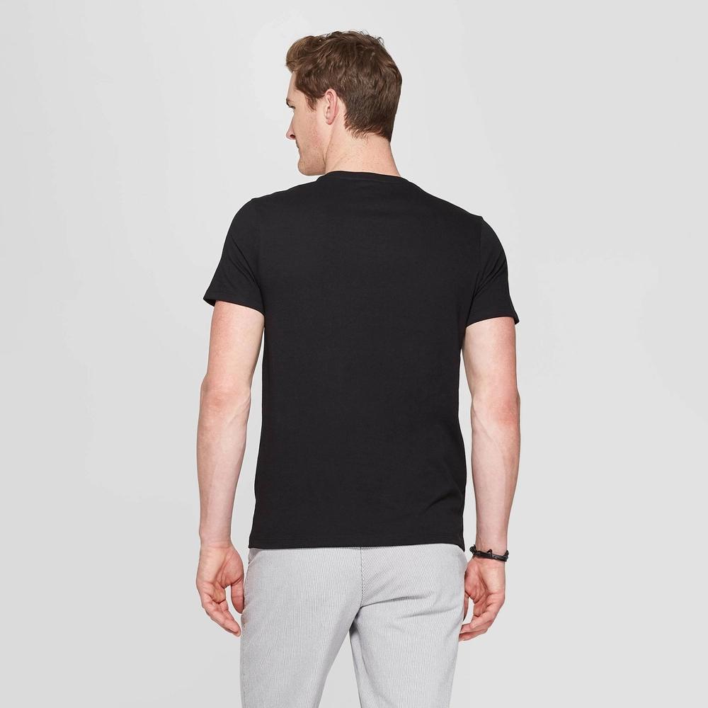 Men's Every Wear Short Sleeve V Neck T-Shirt - Goodfellow & Co™ Black M: Midweight, Pullover Product Image