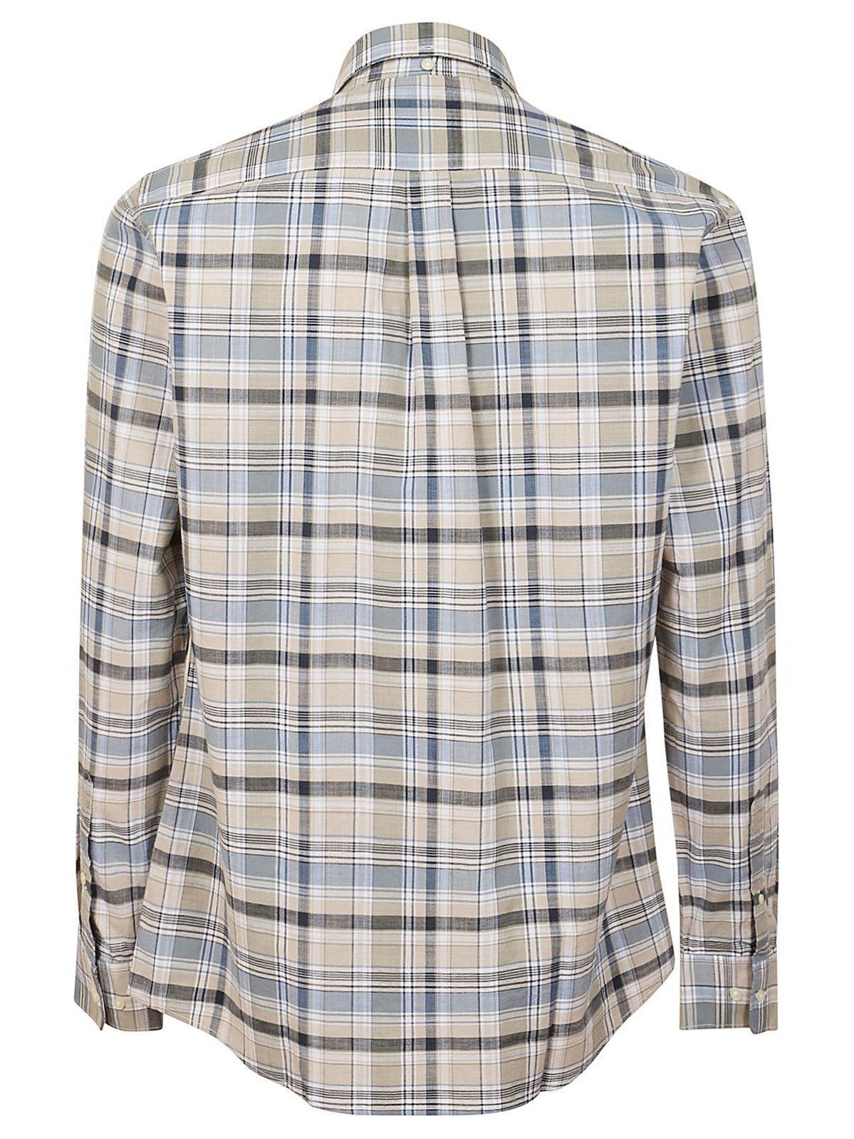 BARBOUR Logo Detailed Checked Shirt In Stone Product Image