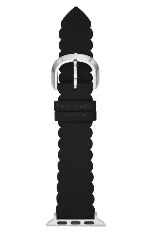 kate spade new york Black Scallop Silicone Band for Apple Watch, 38mm & 40mm Product Image