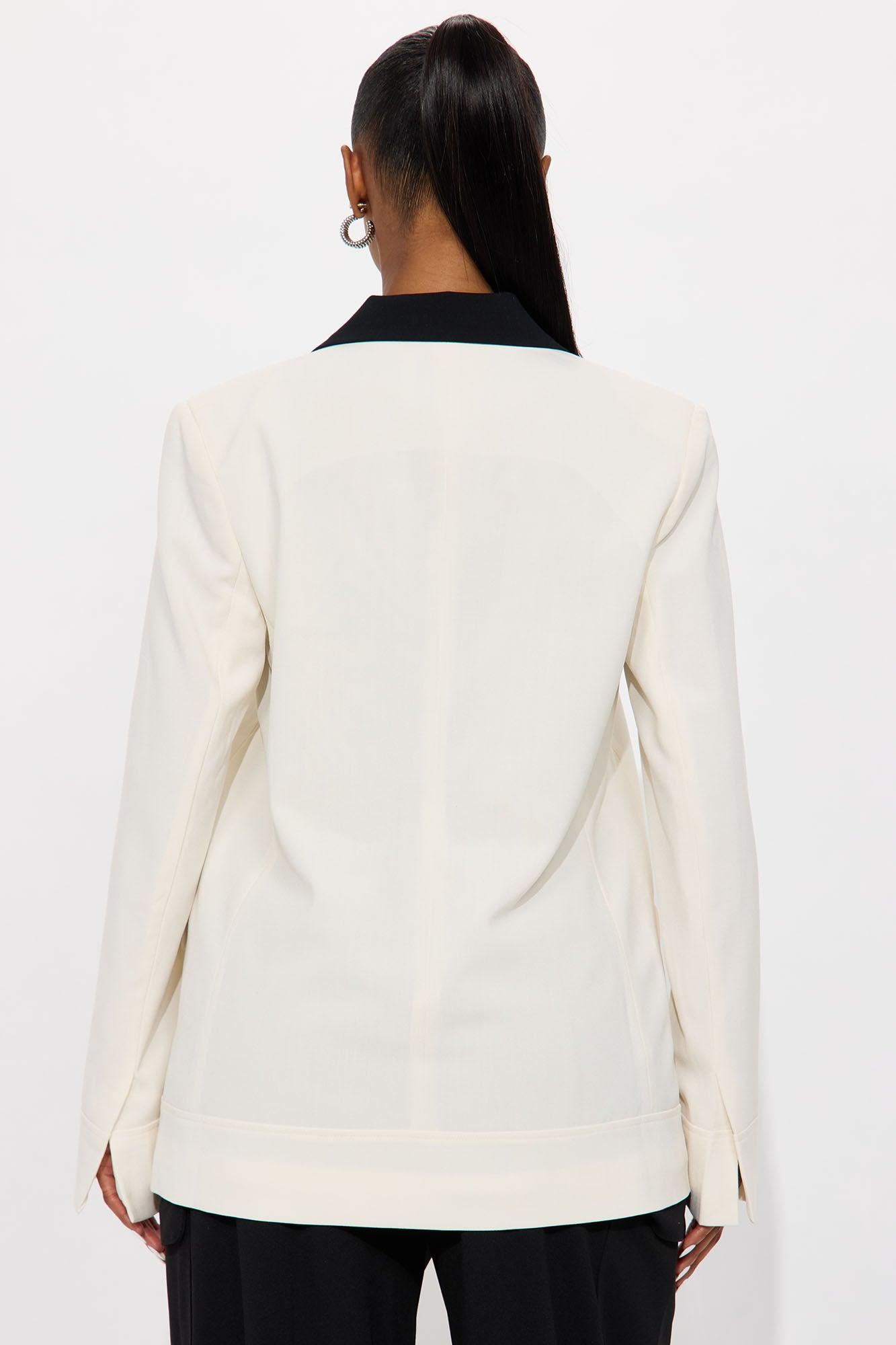 The Amalfi Fitted Blazer - Cream Product Image