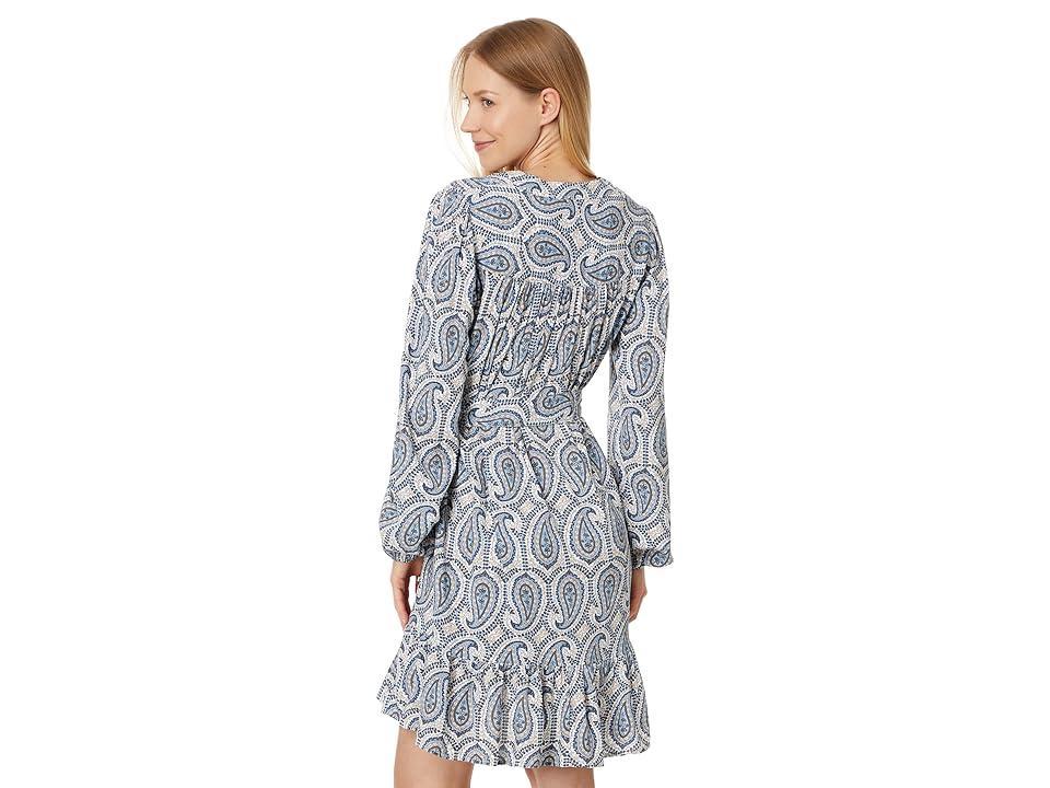 Tommy Hilfiger Paisley Band Collar Dress (Ivory Multi) Women's Dress Product Image