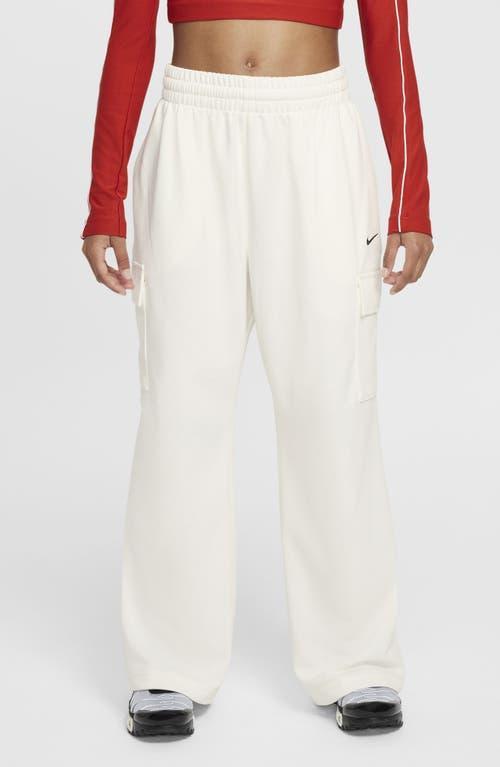Nike Kids' Dri-FIT Oversize French Terry Cargo Sweatpants in Sail at Nordstrom, Size Xs Product Image
