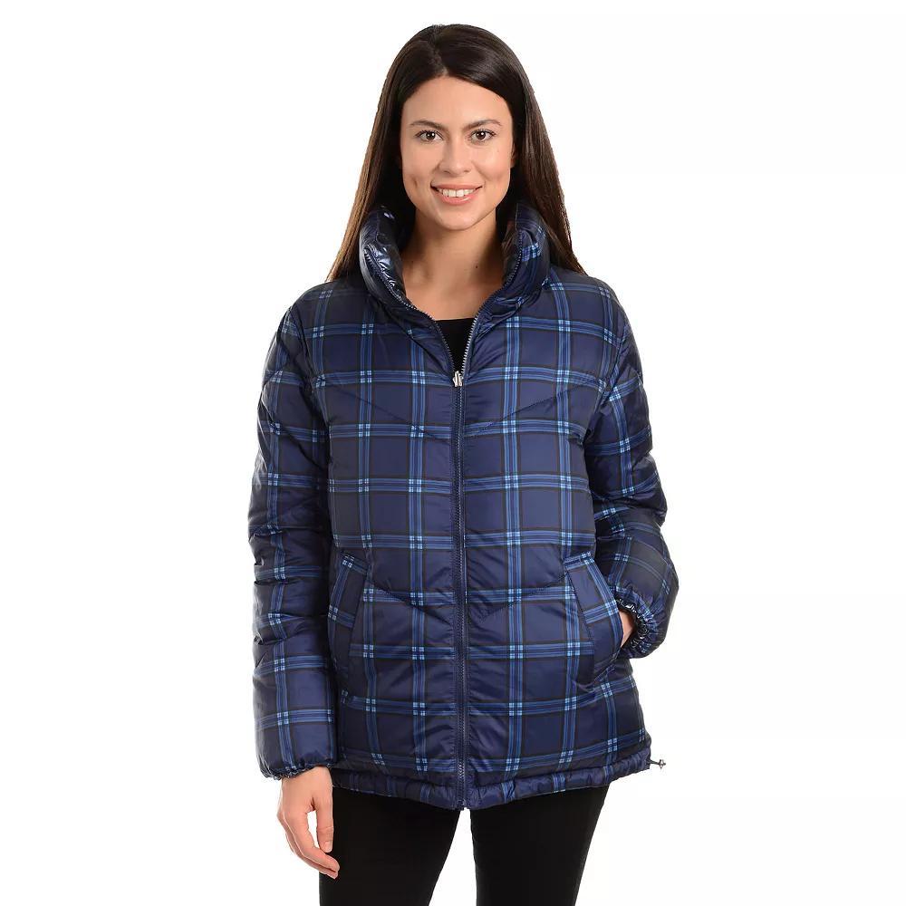Womens Fleet Street Plaid Puffer Coat Product Image