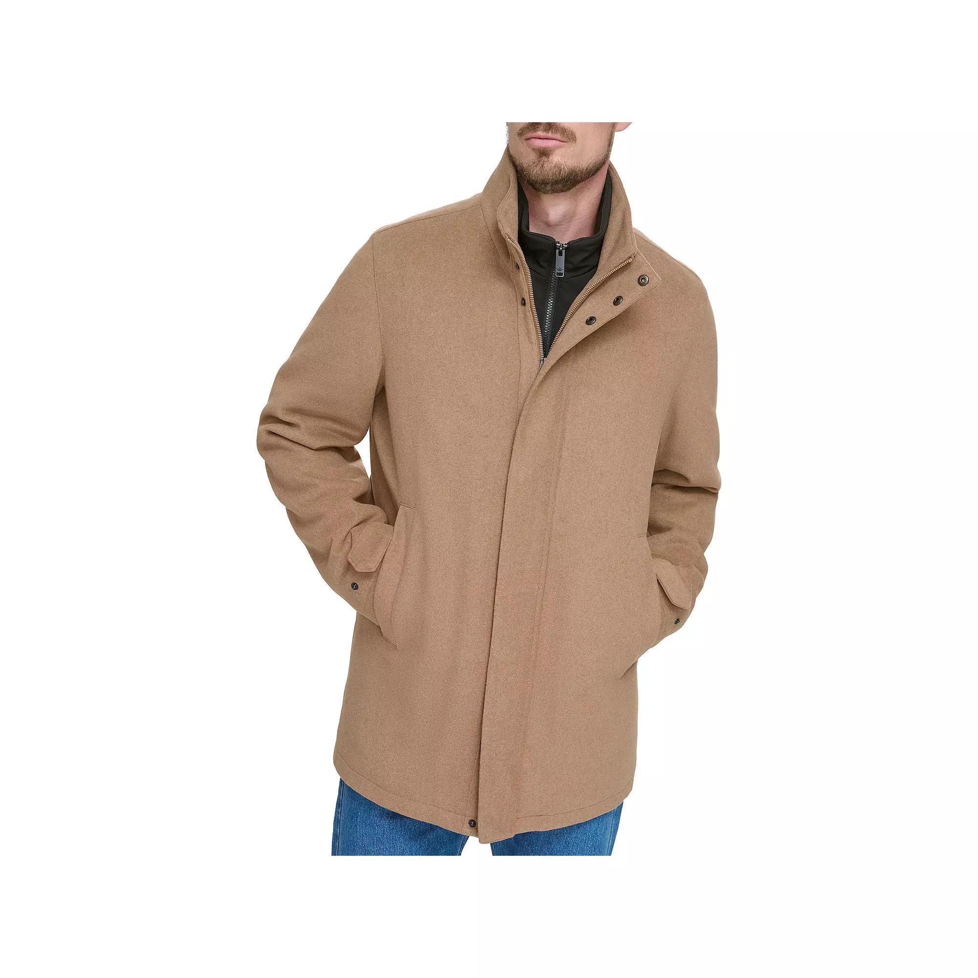 Men's Dockers® Wool Blend Walking Coat with Quilted Bib, Size: XL, Light Gray Product Image