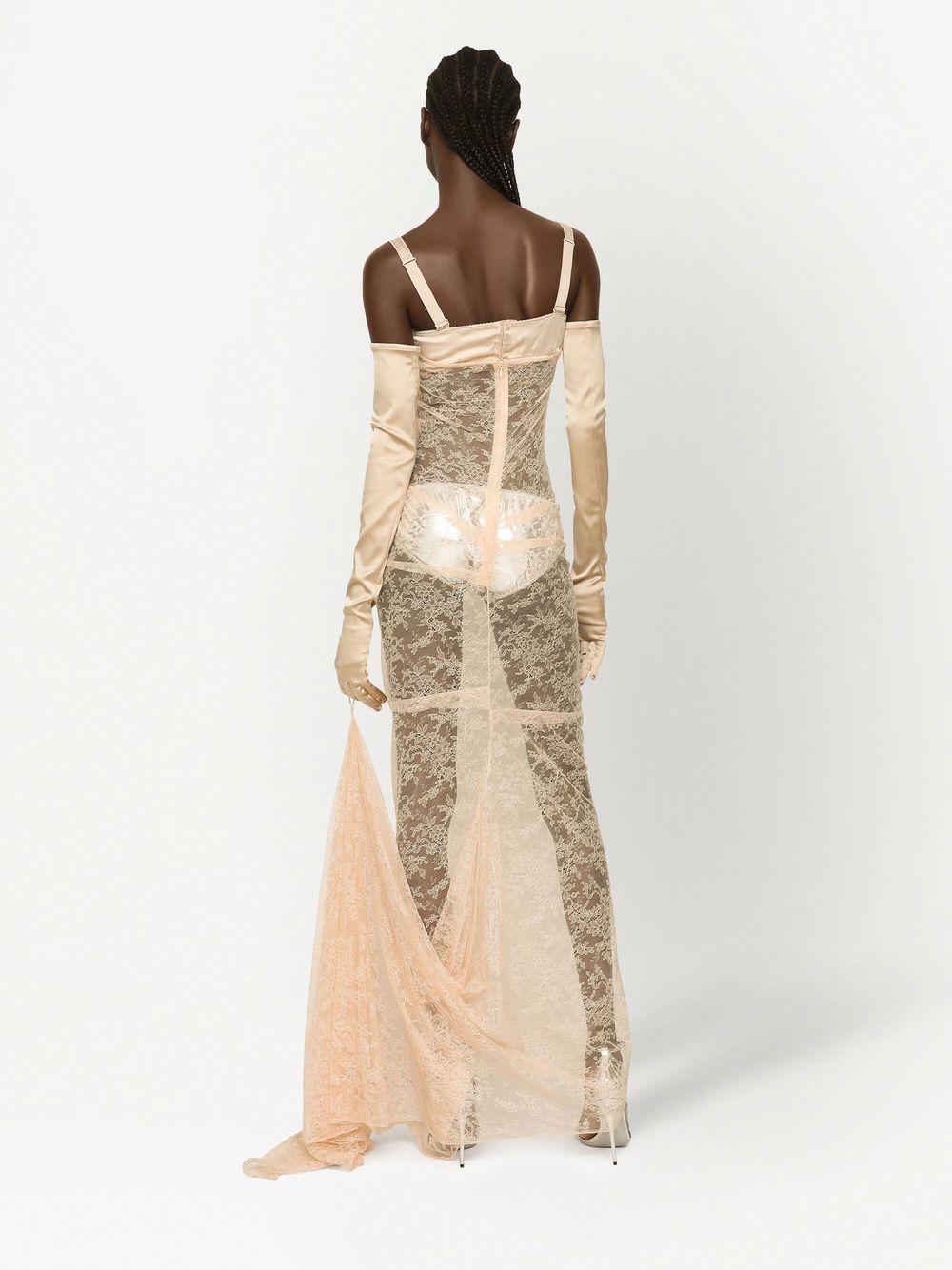 KIM DOLCE&GABBANA floral-lace maxi dress Product Image