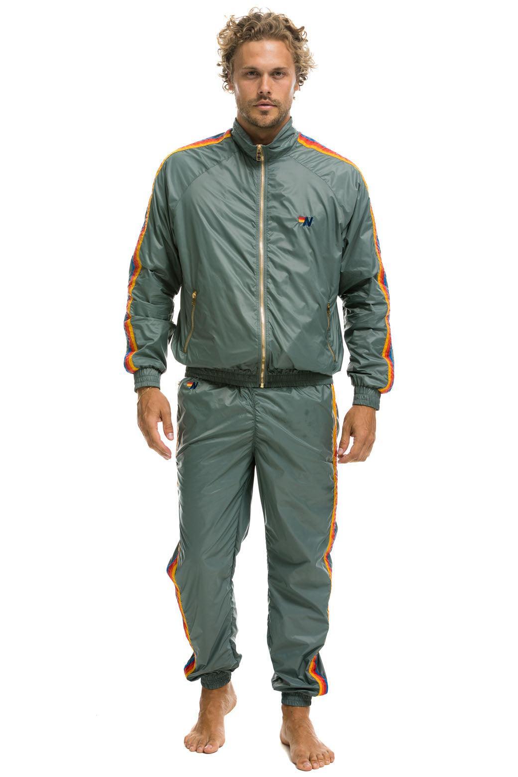 MEN'S 4 STRIPE WIND PANT - SEDONA GREY Male Product Image