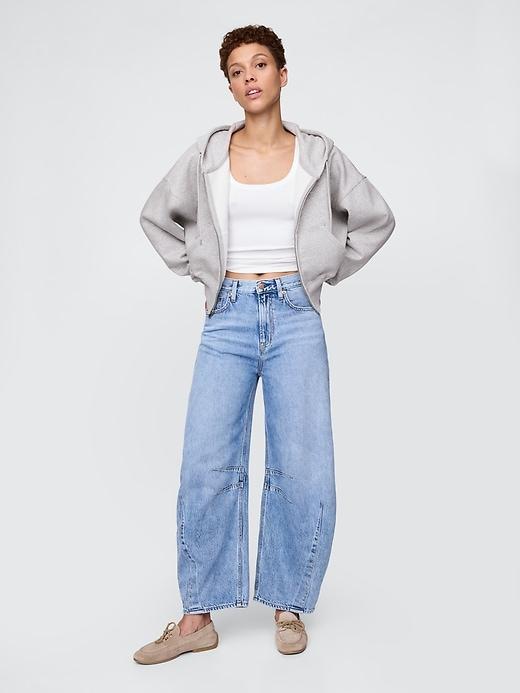 VintageSoft Full-Zip Wedge Hoodie Product Image