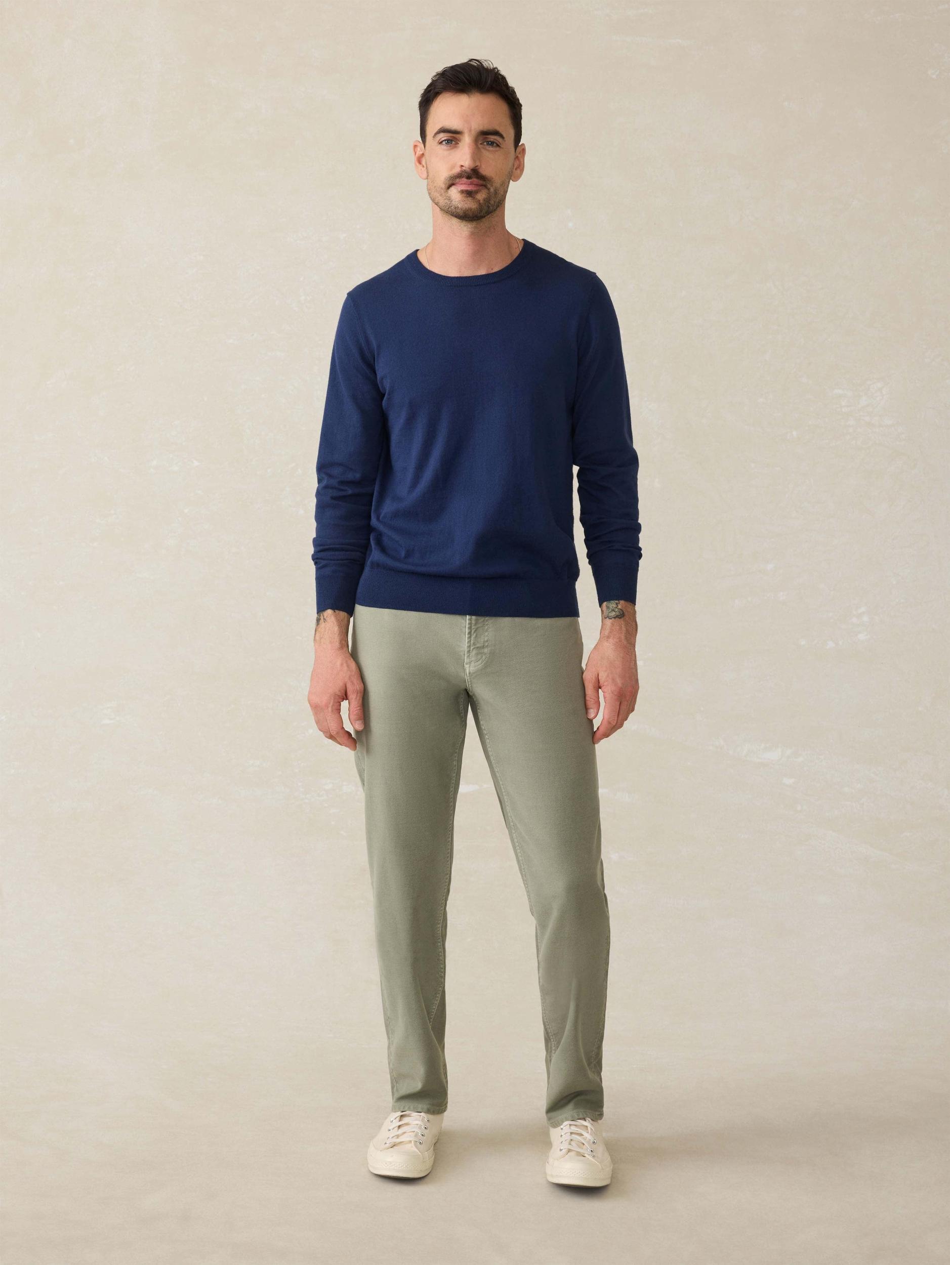 Stretch Terry 5-Pocket Pant - Faded Olive Male Product Image