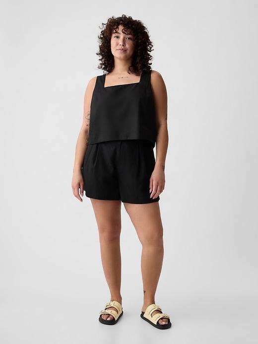 365 High Rise Linen-Blend Shorts Product Image