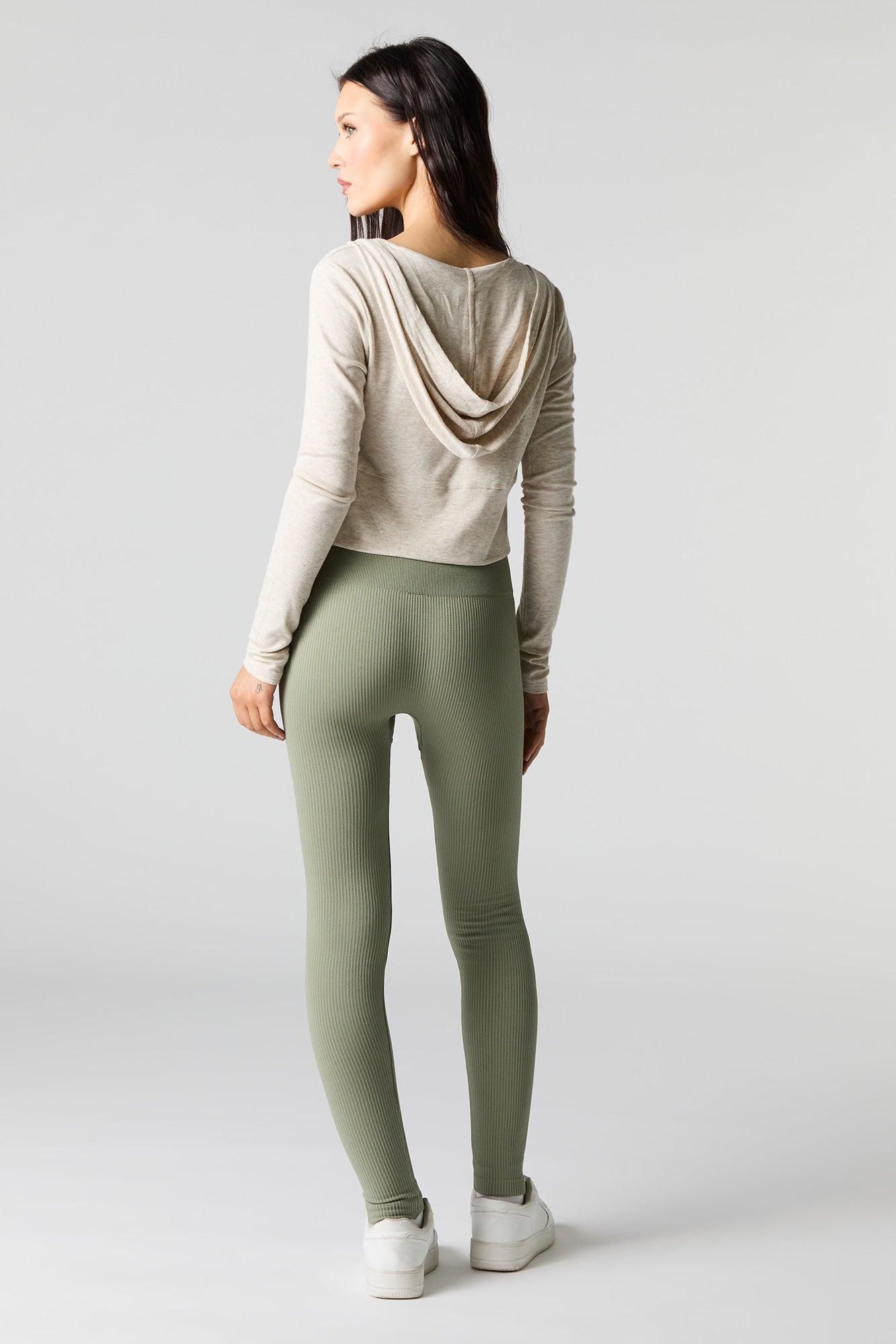 High Rise Seamless Ribbed Legging Female Product Image
