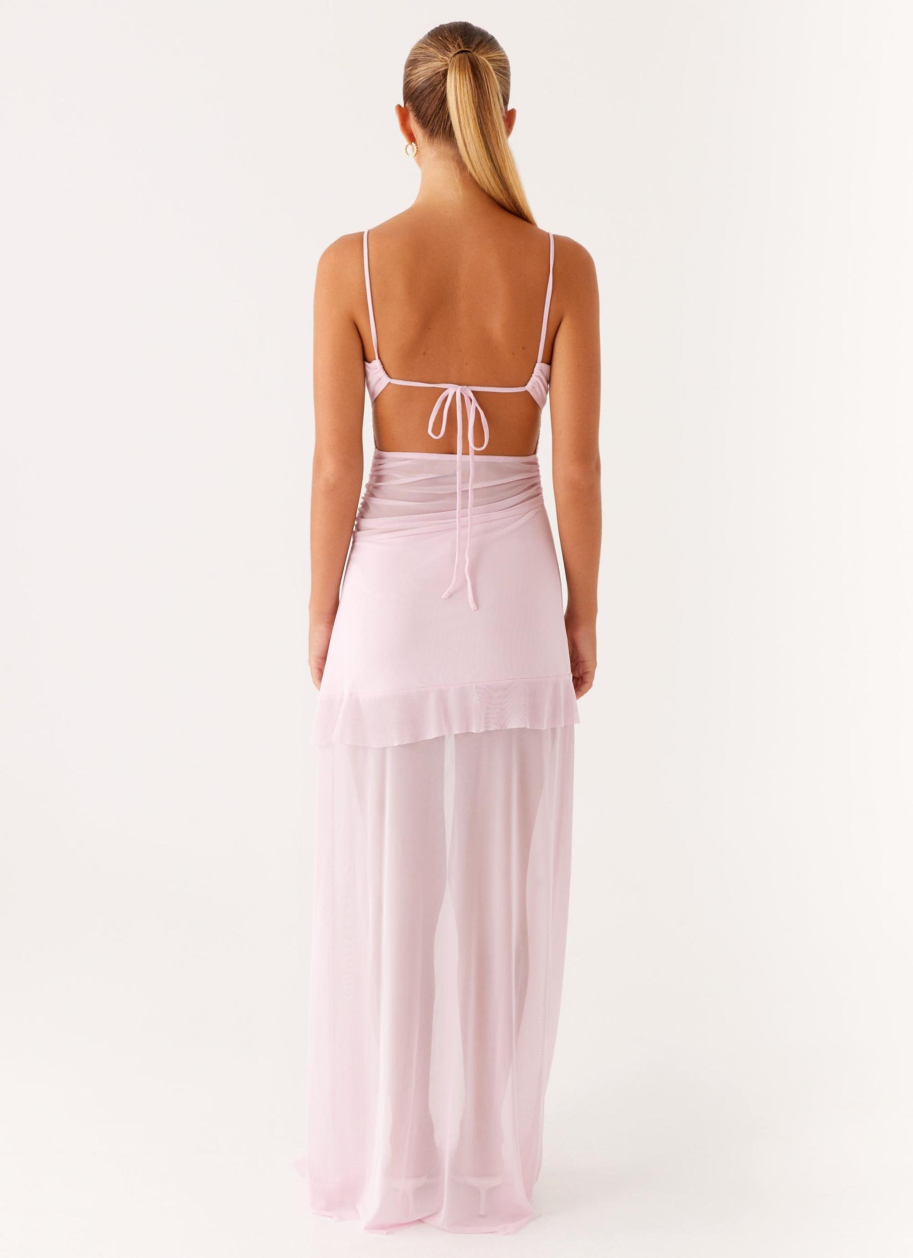 Jenni Ruffle Maxi Dress - Pink Product Image