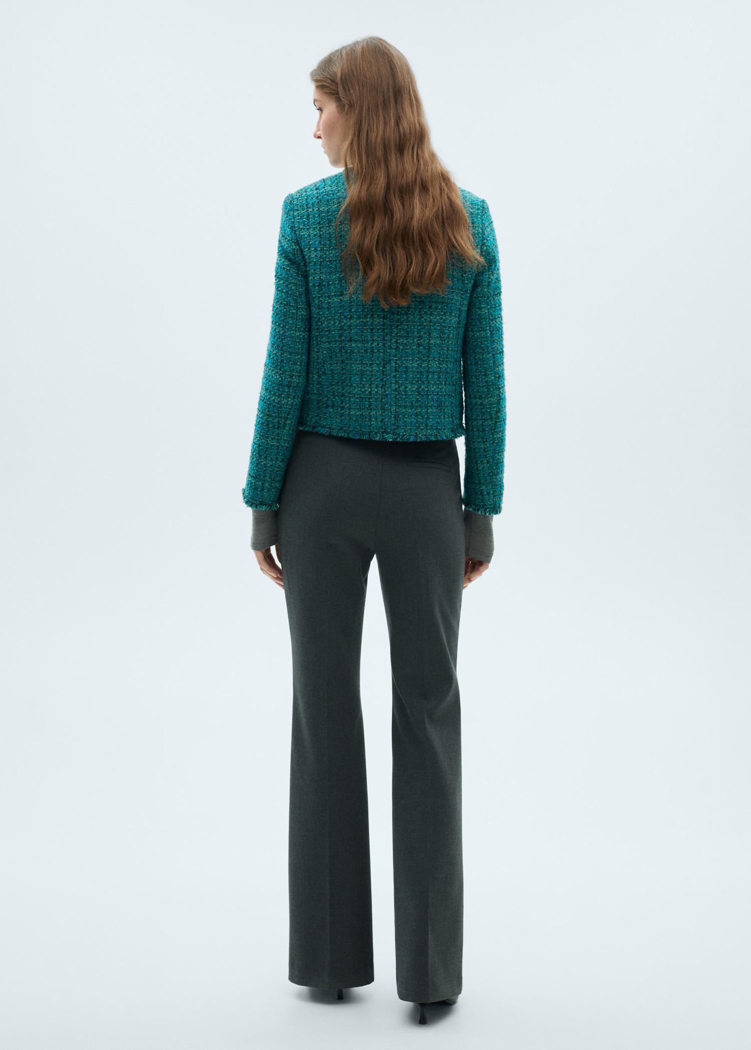 Pocket tweed jacket - Women | MANGO USA Product Image