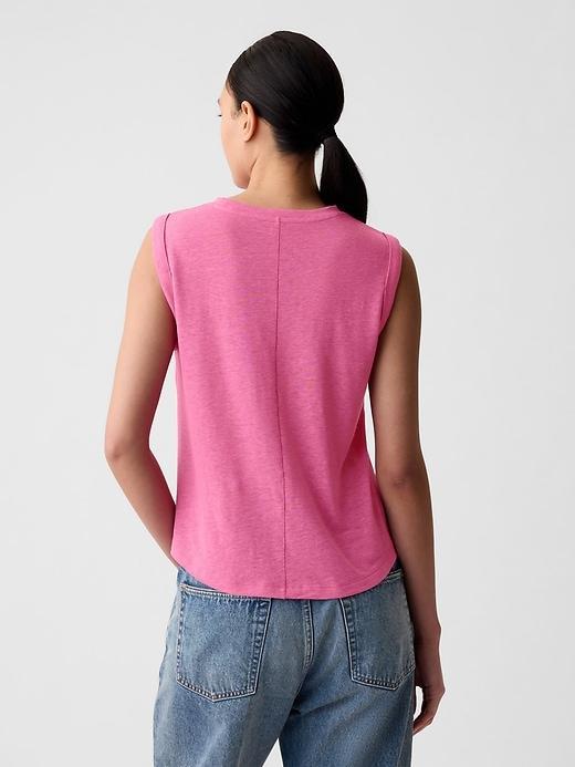 Linen-Blend Tank Top Product Image