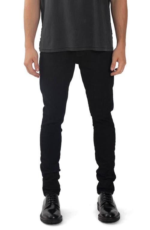 Mens P001 Black Resin Skinny Jeans Product Image