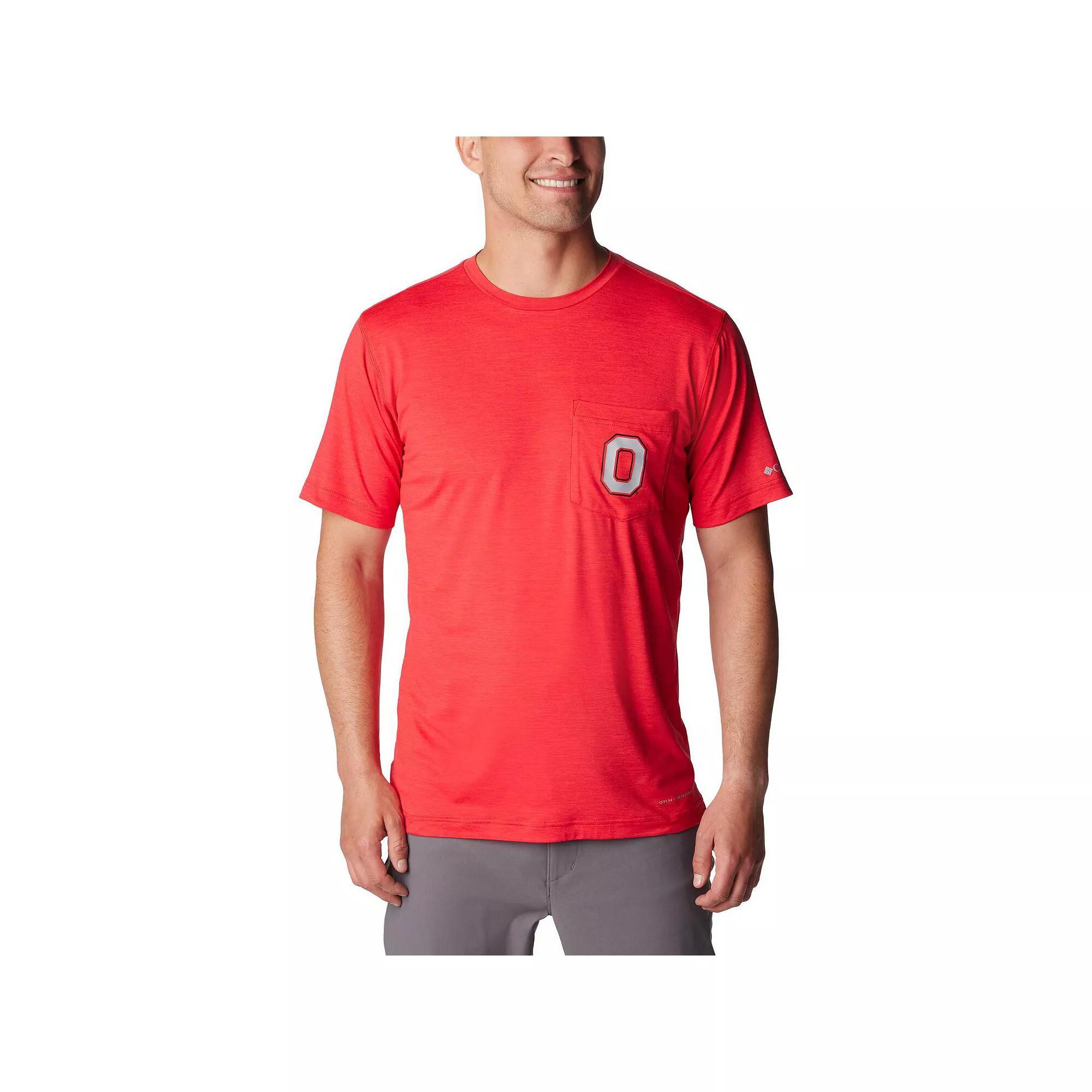 Men's Columbia Scarlet Ohio State Buckeyes Tech Trail Omni-Wick T-Shirt, Size: Medium, Red Product Image
