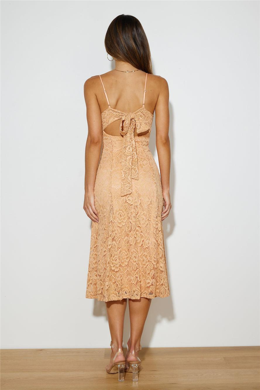 Garden Parties Midi Dress Orange Product Image