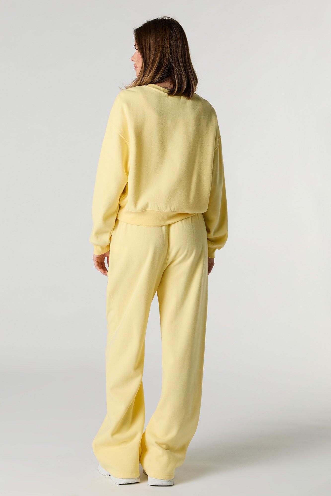 Fleece Varsity Wide Leg Sweatpant Female Product Image