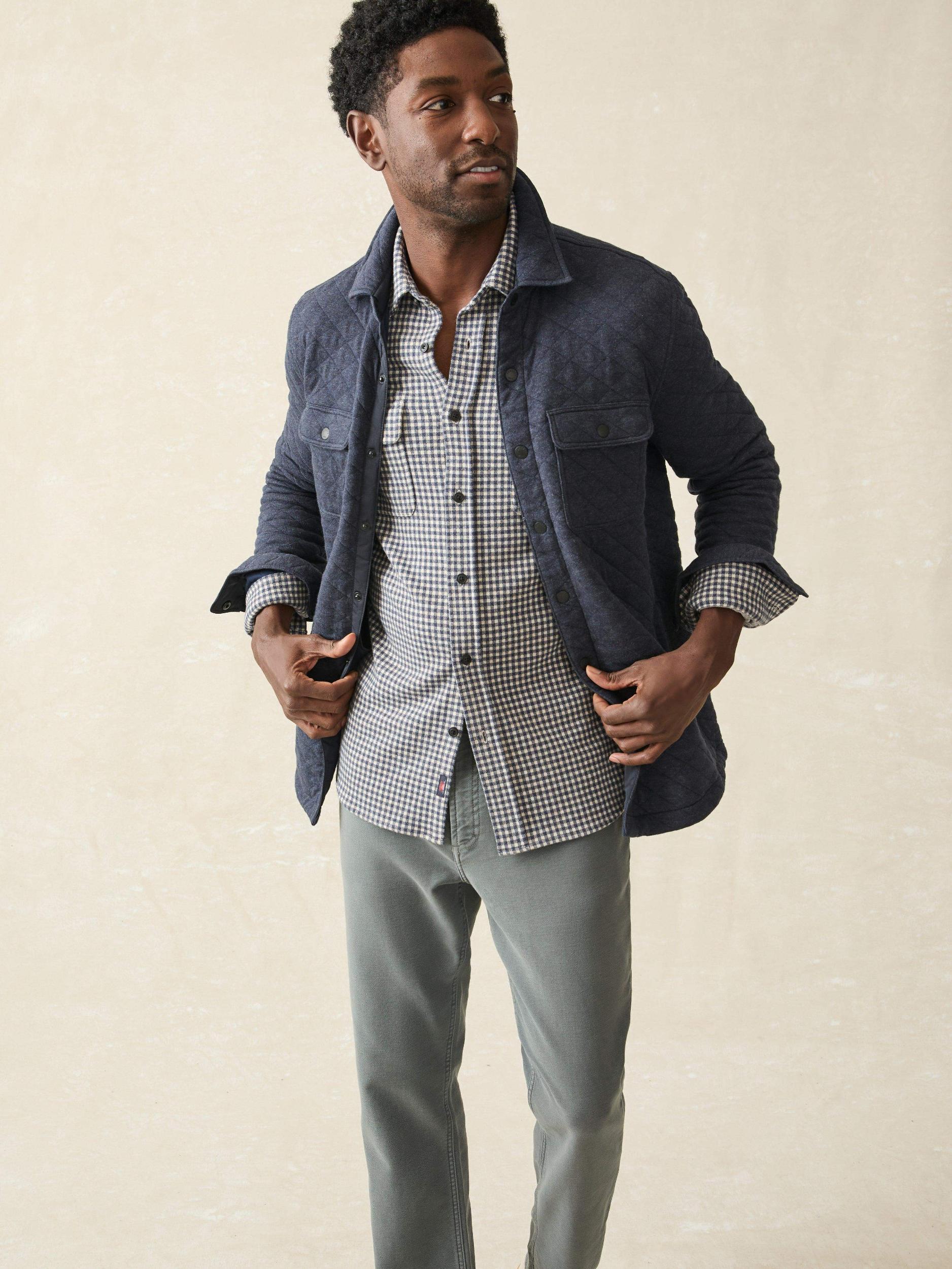 Epic Quilted Fleece CPO - Navy Melange Male Product Image
