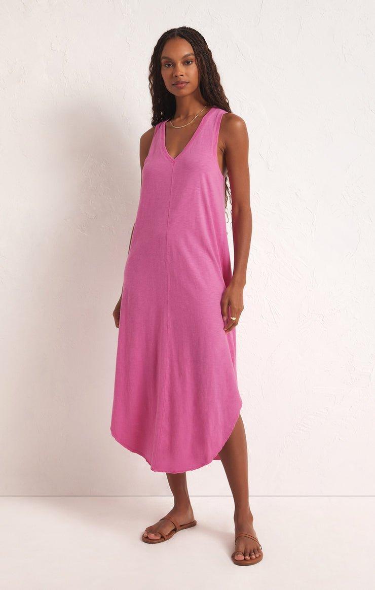 REVERIE SLUB MIDI DRESS Product Image