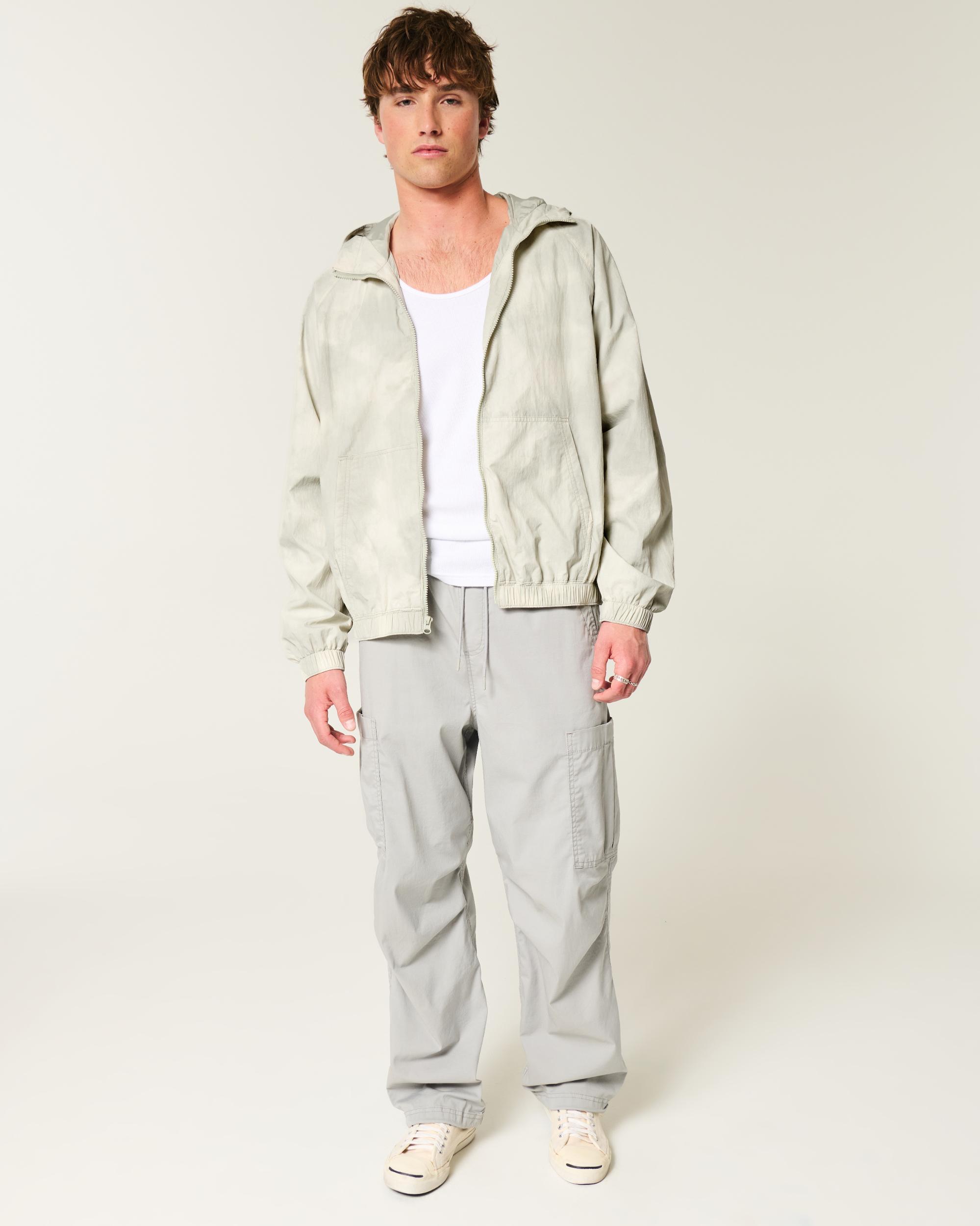 Camo Zip-Up Windbreaker Jacket Product Image