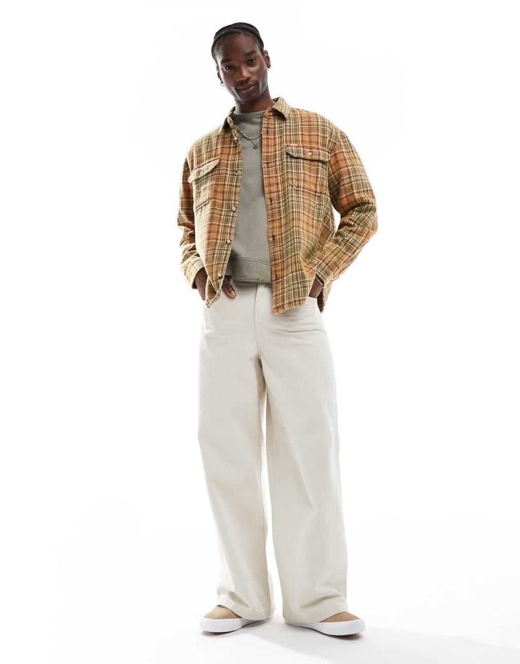 Deus Ex Machina vacay check shirt in multi stripe  Product Image