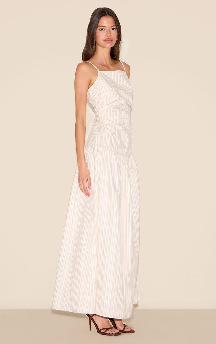 Stone Stripe Ruched Strappy Midaxi Dress Product Image