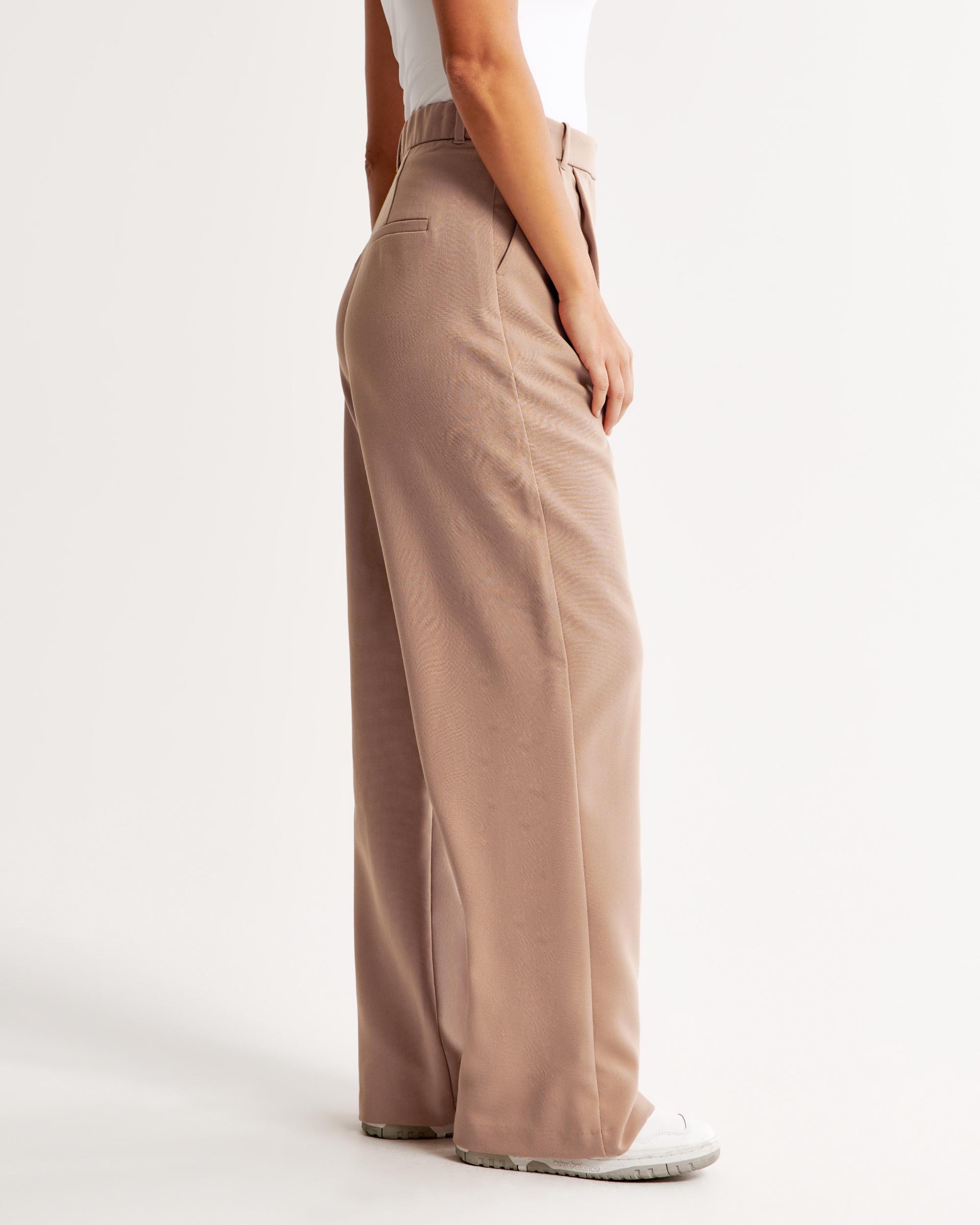 Curve Love A&F Sloane Tailored Wide Leg Pant Product Image