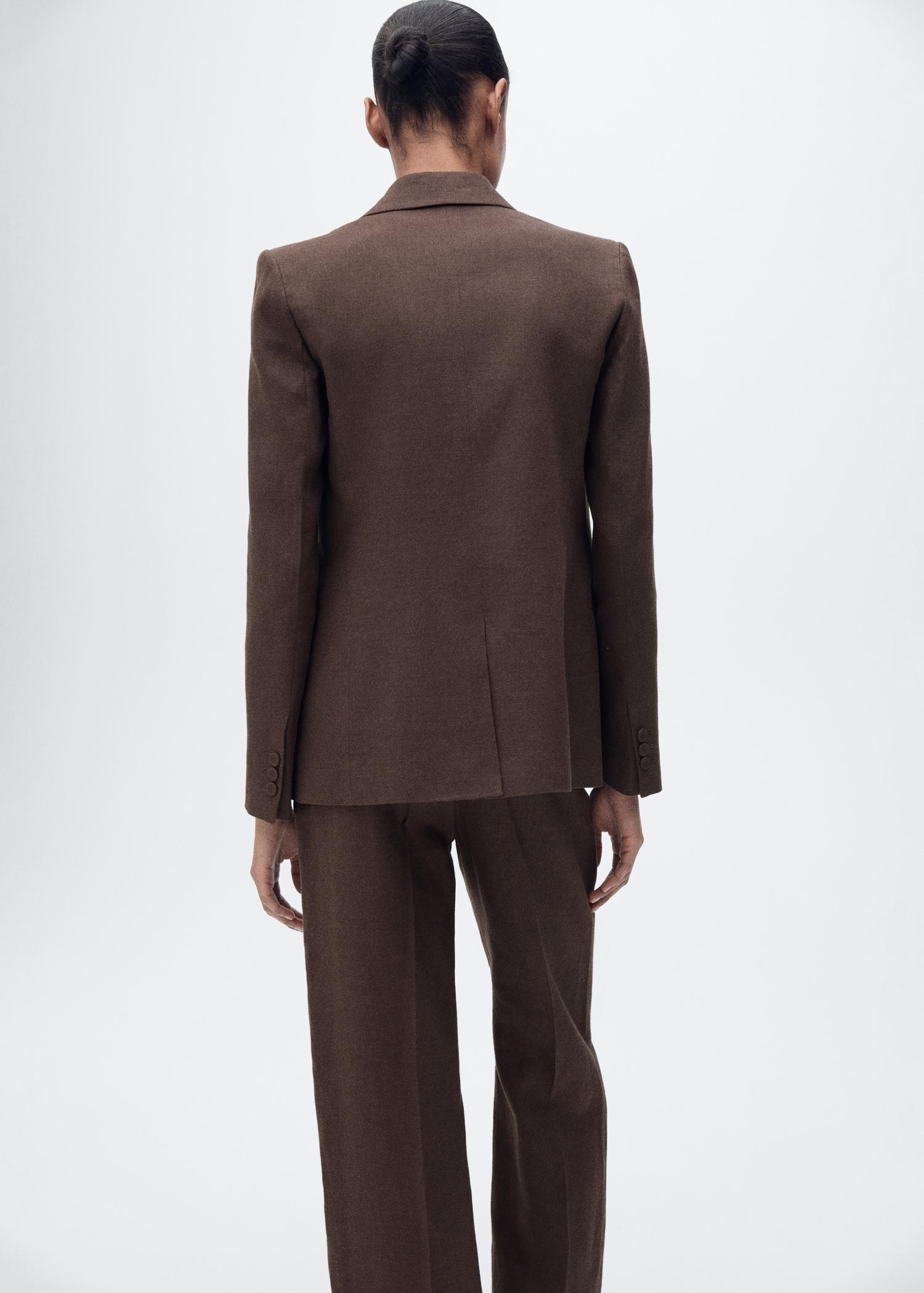 Linen suit blazer - Women | MANGO USA Product Image