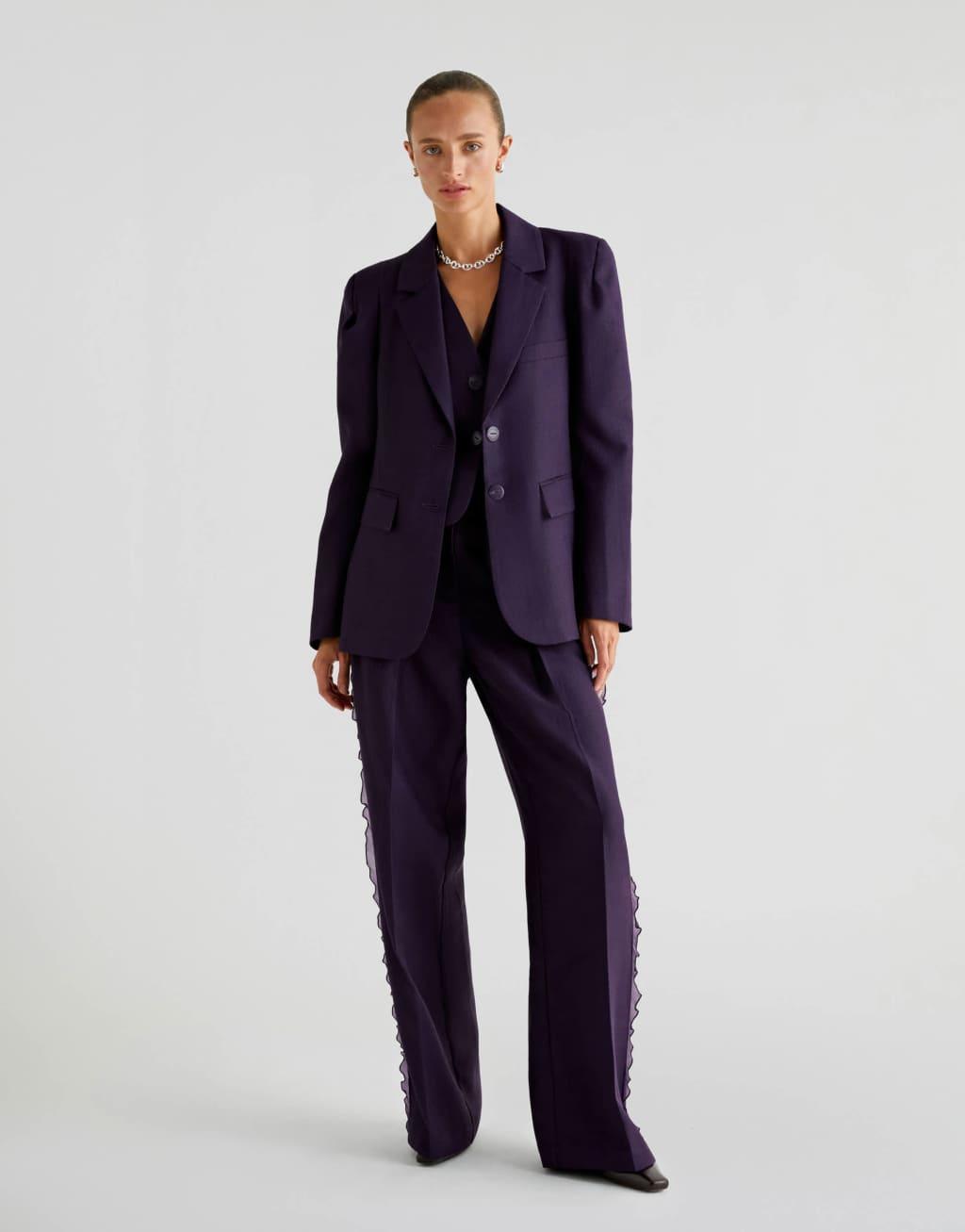 Scalpers Blazer in Purple  Product Image