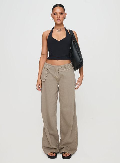 Paltrow Cargo Jeans Washed Brown Product Image