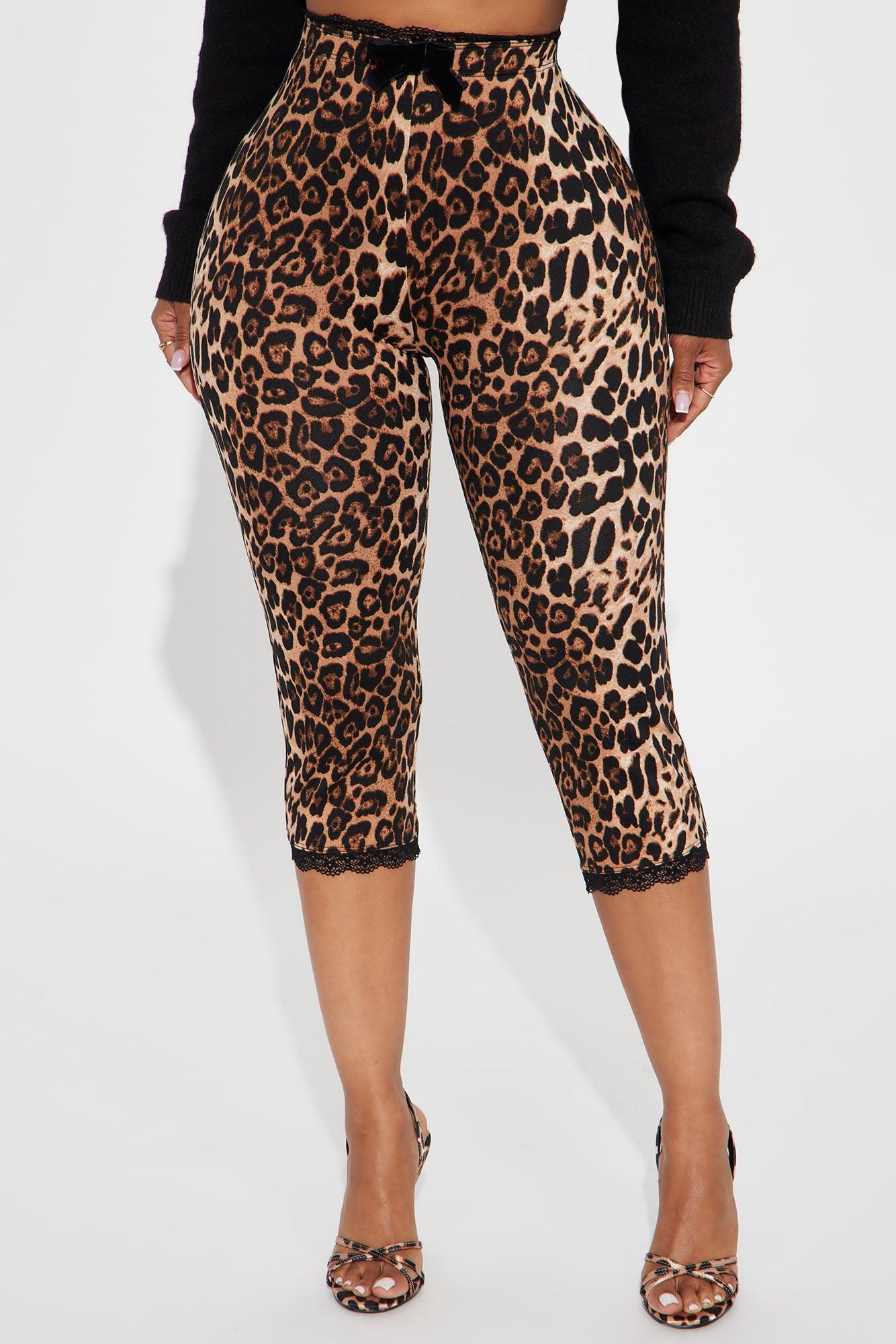 Florentina Lace Trim Capri Legging - Brown/combo Product Image